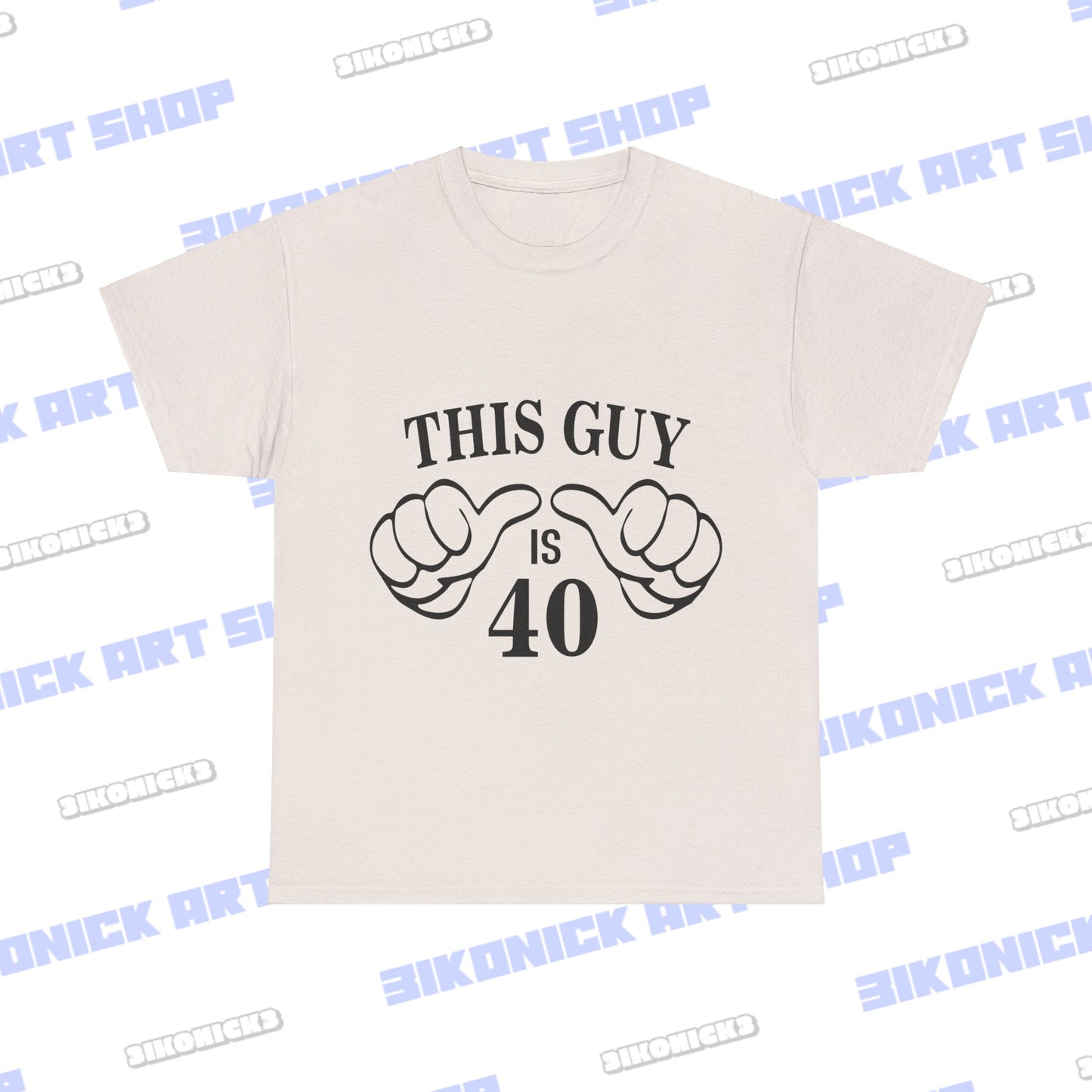 This Guy is 40" Happy Birthday T-Shirt | Exclusive Design Unisex Heavy Cotton Tee