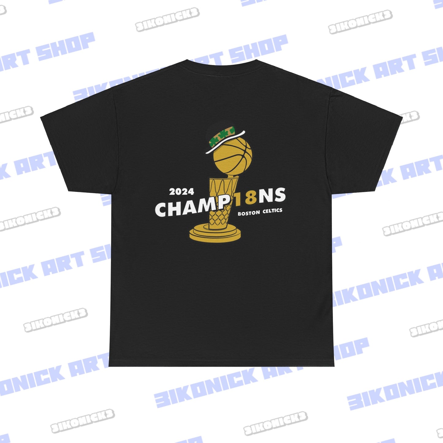 Front and Back Print 2024 Nba Champions Boston Celtics 18 T Shirt Tee Tshirt Gift for him Gift for her Unisex Heavy Cotton Tee Unisex