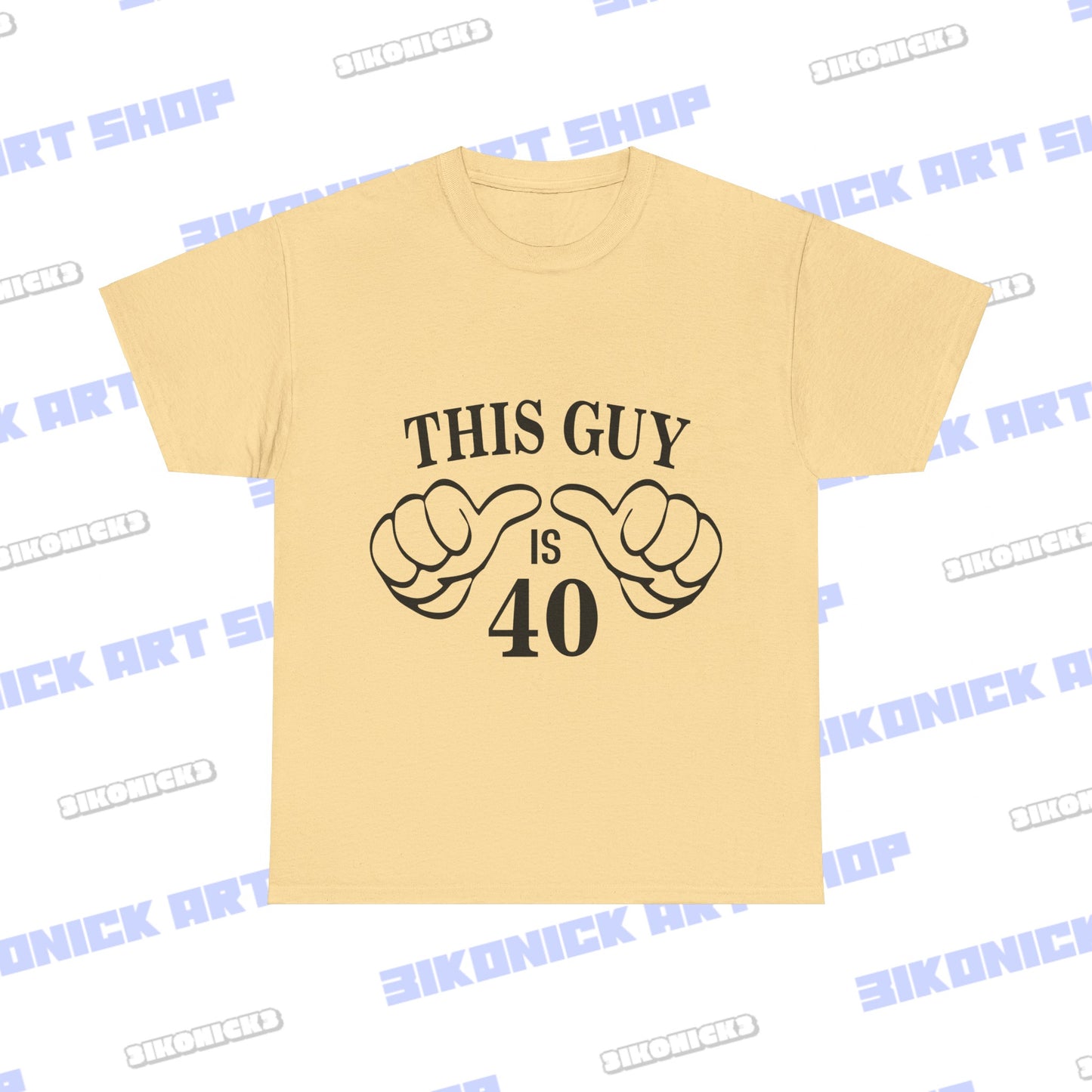 This Guy is 40" Happy Birthday T-Shirt | Exclusive Design Unisex Heavy Cotton Tee