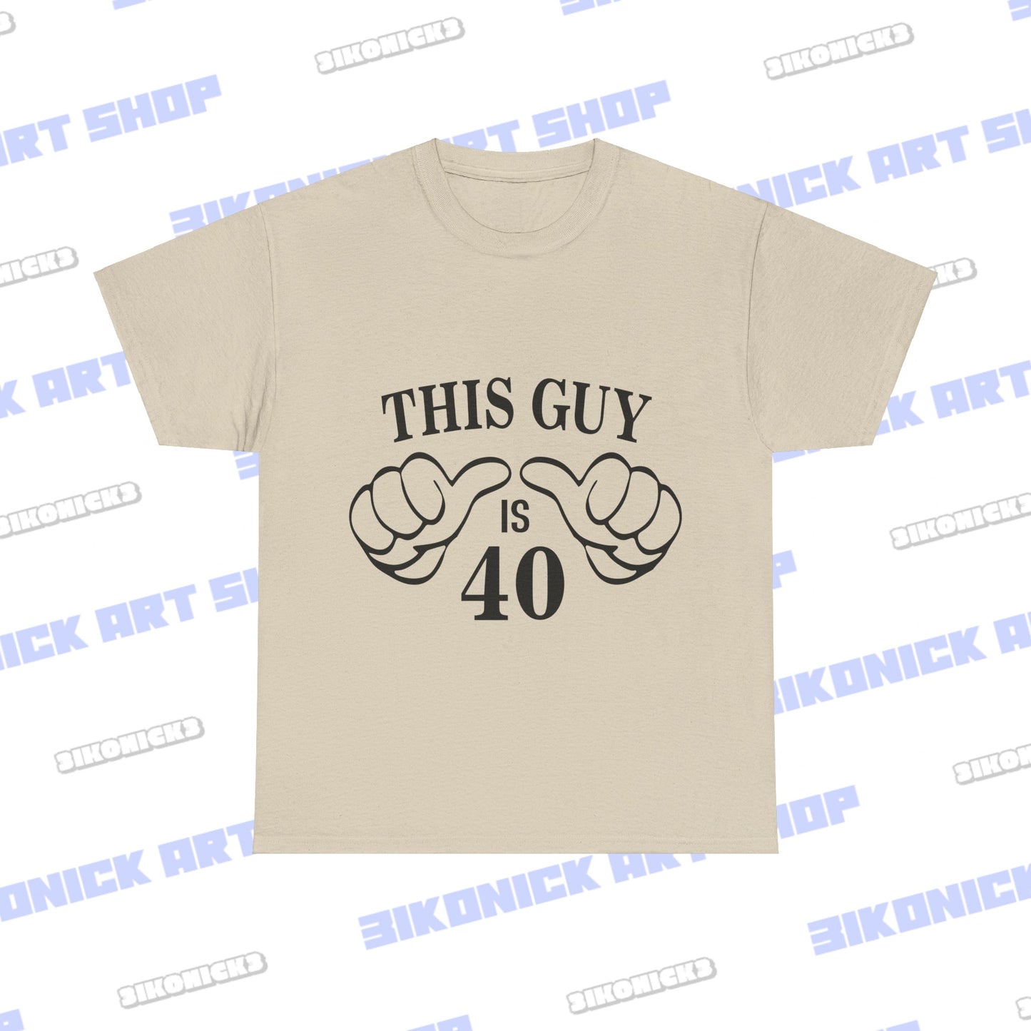 This Guy is 40" Happy Birthday T-Shirt | Exclusive Design Unisex Heavy Cotton Tee