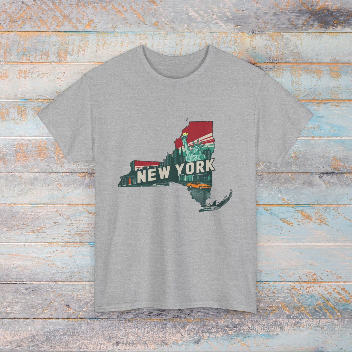 New York State T-Shirt Perfect NY Love or Souvenir Tee Unisex Cotton Tee