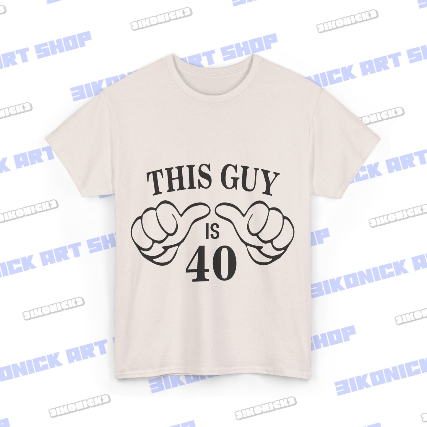 This Guy is 40" Happy Birthday T-Shirt | Exclusive Design Unisex Heavy Cotton Tee
