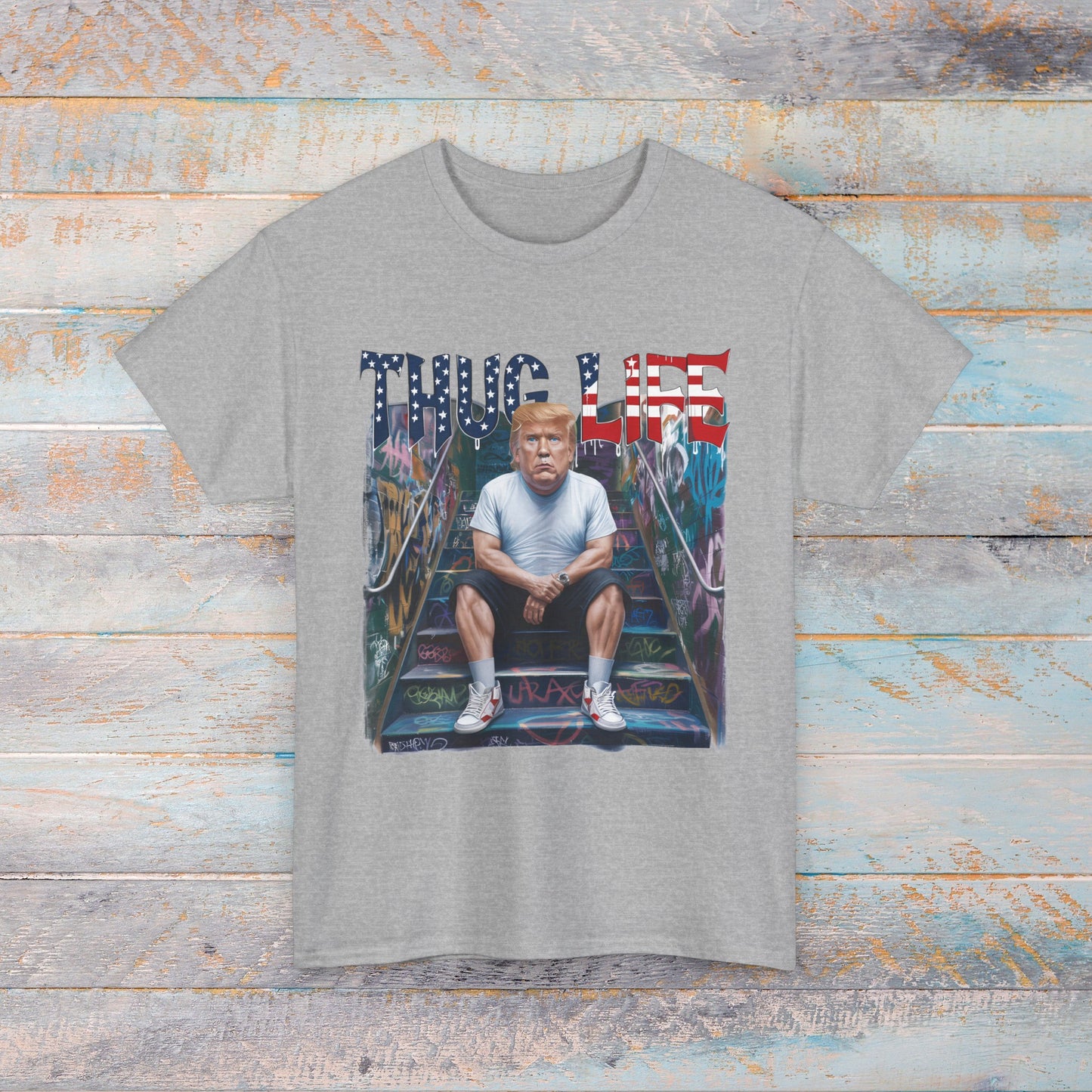 Donald Trump Thug Life MAGA 2024 President Trump Unisex Heavy Cotton Tee