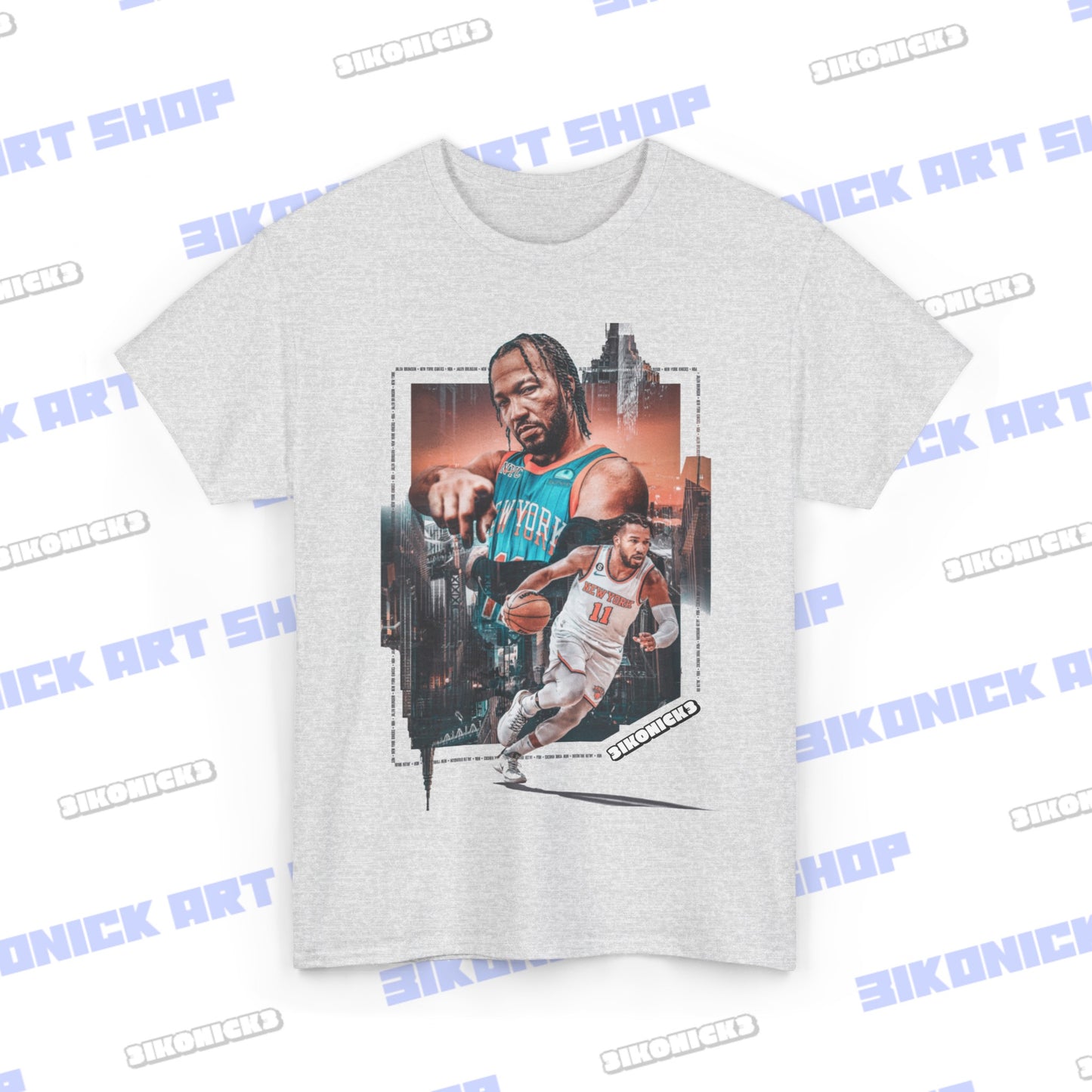 Jalen Brunson City Tee | CITY Design Unisex Heavy Cotton Tee New York Knicks