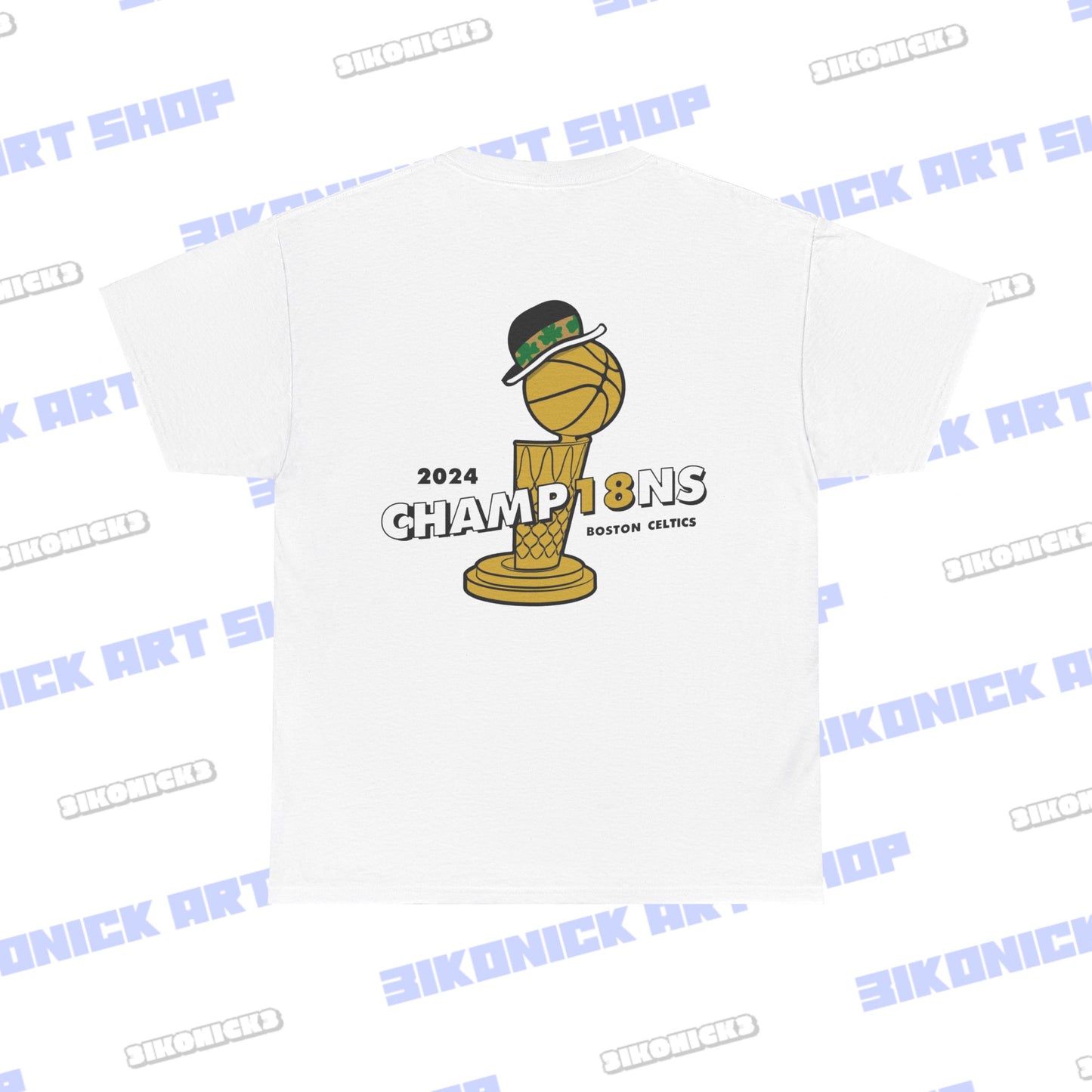 Front and Back Print 2024 Nba Champions Boston Celtics 18 T Shirt Tee Tshirt Gift for him Gift for her Unisex Heavy Cotton Tee Unisex
