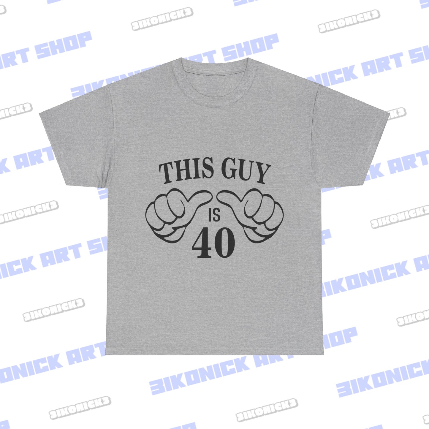 This Guy is 40" Happy Birthday T-Shirt | Exclusive Design Unisex Heavy Cotton Tee