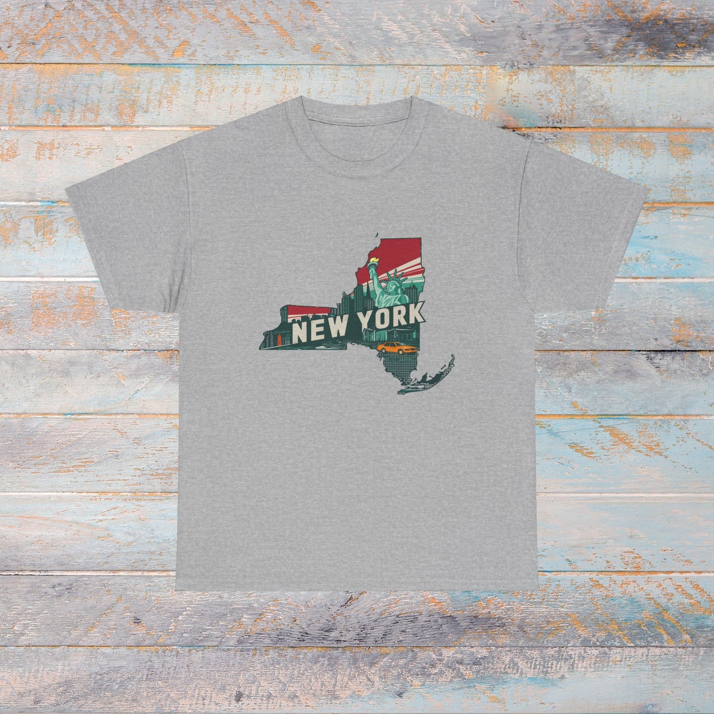 New York State T-Shirt Perfect NY Love or Souvenir Tee Unisex Cotton Tee