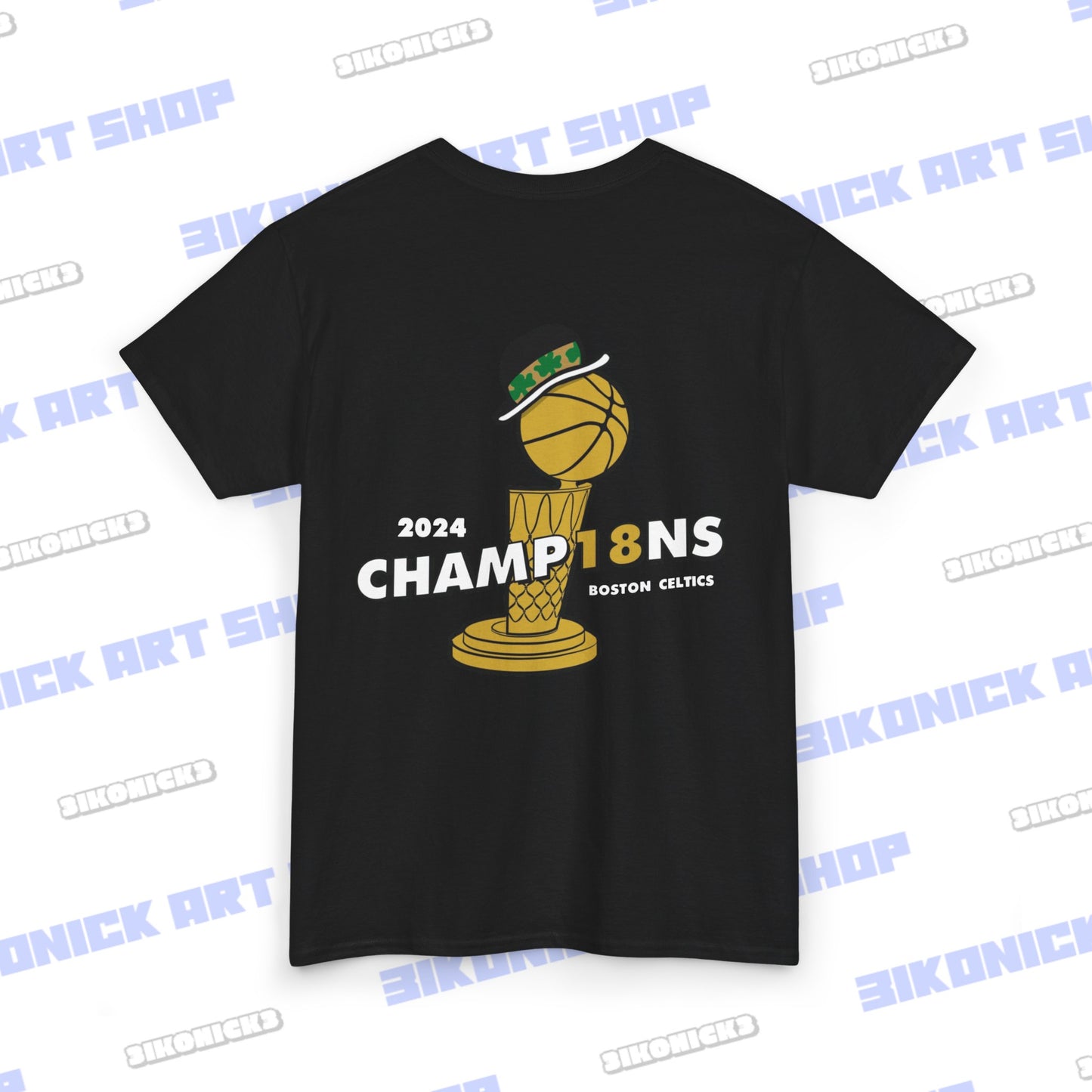 Front and Back Print 2024 Nba Champions Boston Celtics 18 T Shirt Tee Tshirt Gift for him Gift for her Unisex Heavy Cotton Tee Unisex
