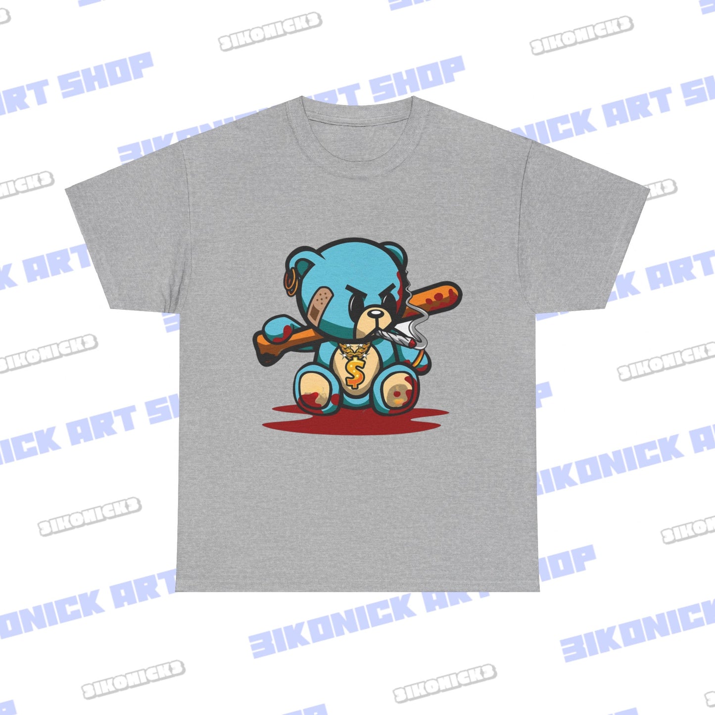 Hip Hop Teddy Bear T-Shirt | Exclusive Design Unisex Heavy Cotton Tee Street Wear Urban Wear Hip Hop Fashion