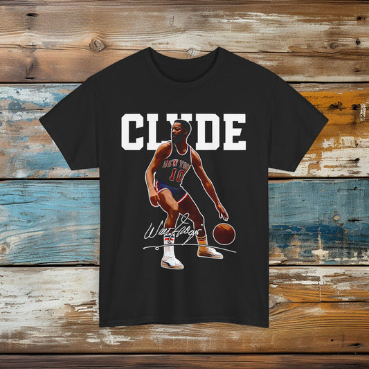 Clyde Frazier New York Knicks NBA Tee Shirt Knicks 70s Walt Frazier Legend