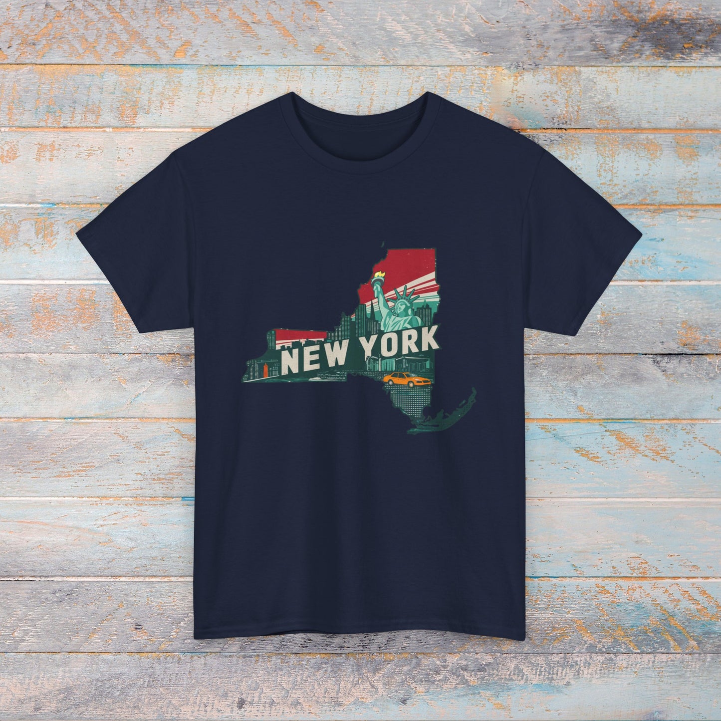 New York State T-Shirt Perfect NY Love or Souvenir Tee Unisex Cotton Tee