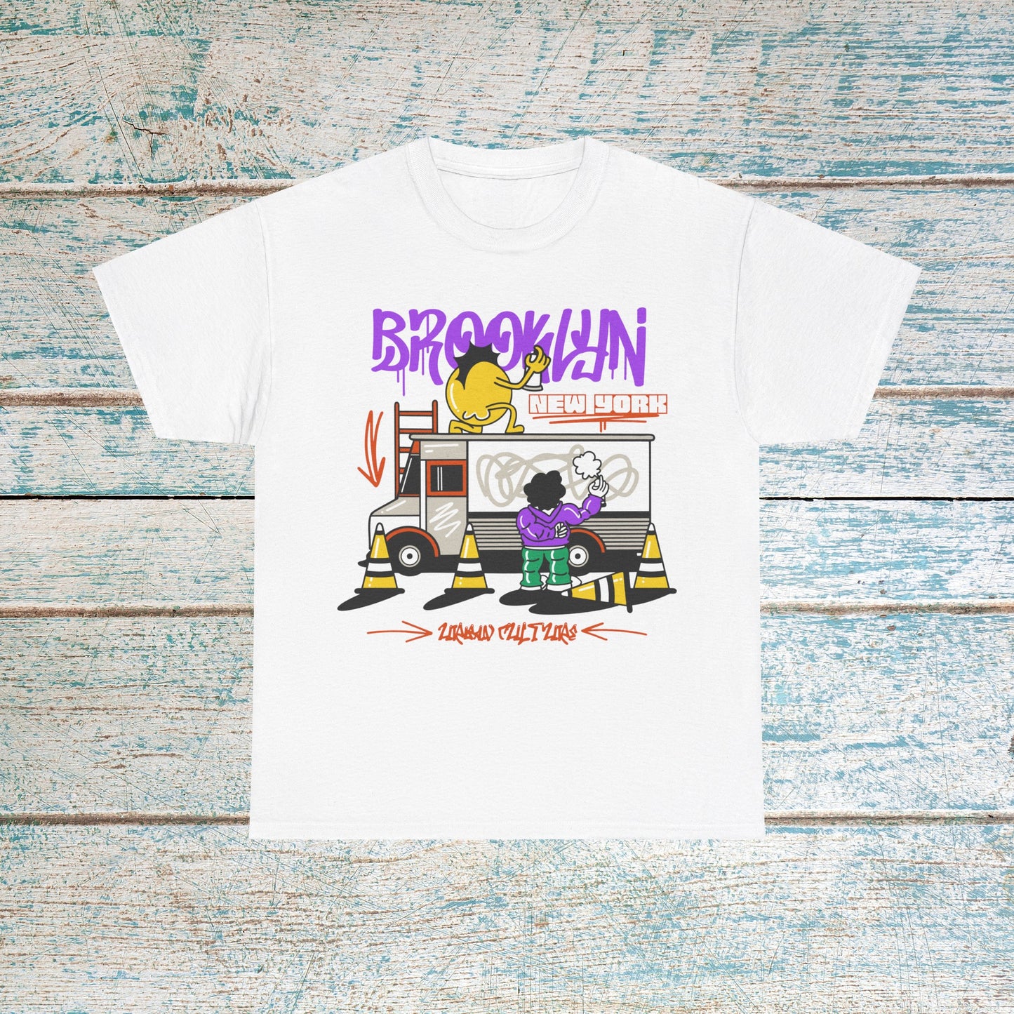 Brooklyn New York Graffiti T-Shirt Multi-Color Options Unisex Cotton Tee New York