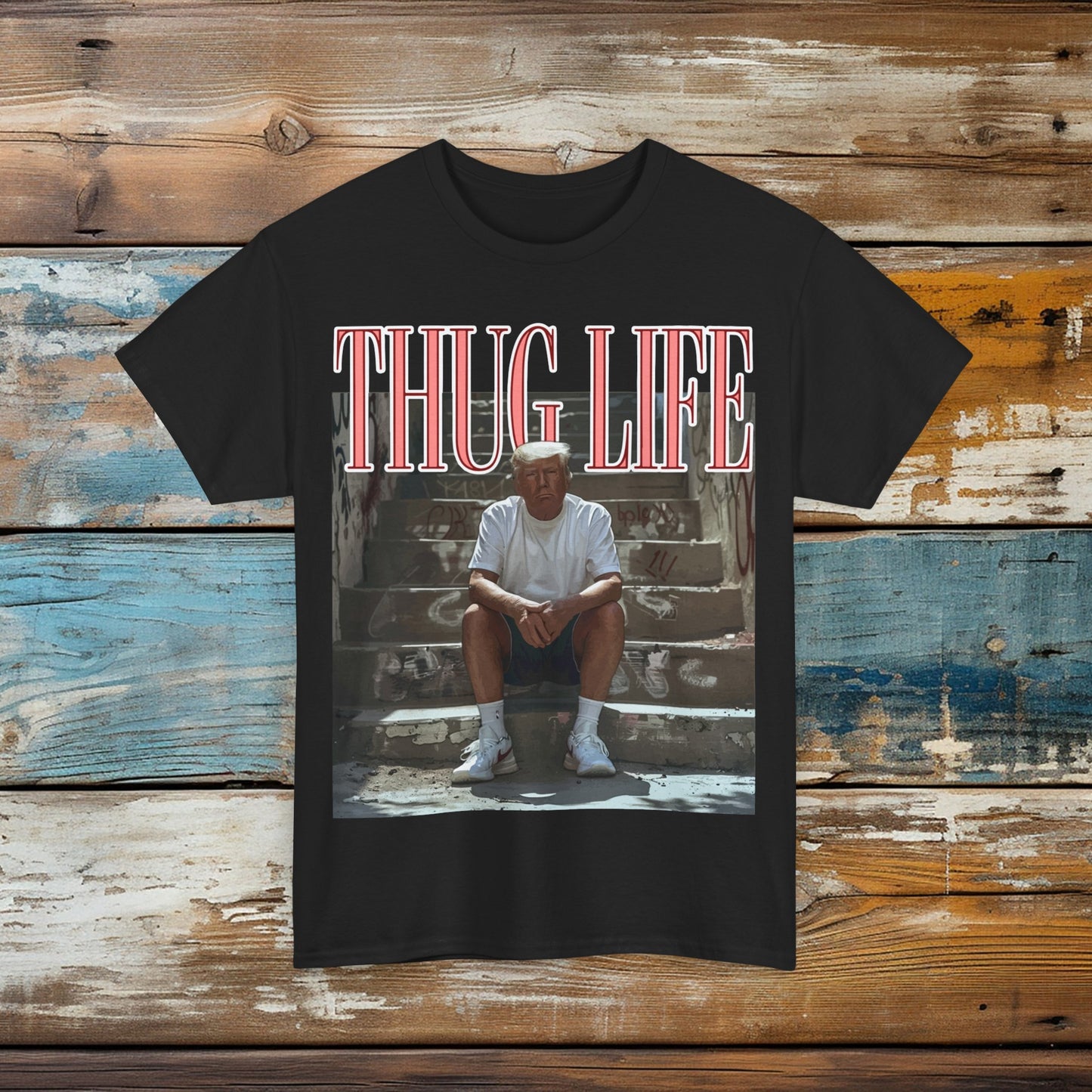 Donald Trump Thug Life Shirt, Viral Thug Life Trump T-Shirt, Sarcastic Donald Trump Tee, Funny Trump 2024 Shirt, Republican Gifts