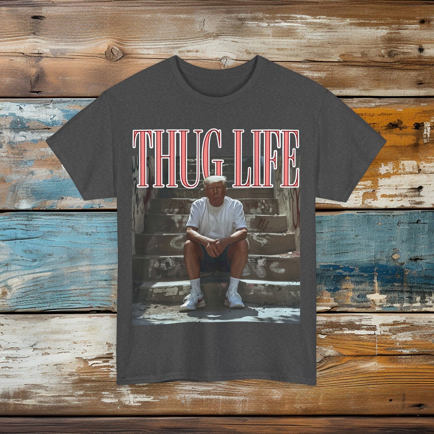 Donald Trump Thug Life Shirt, Viral Thug Life Trump T-Shirt, Sarcastic Donald Trump Tee, Funny Trump 2024 Shirt, Republican Gifts