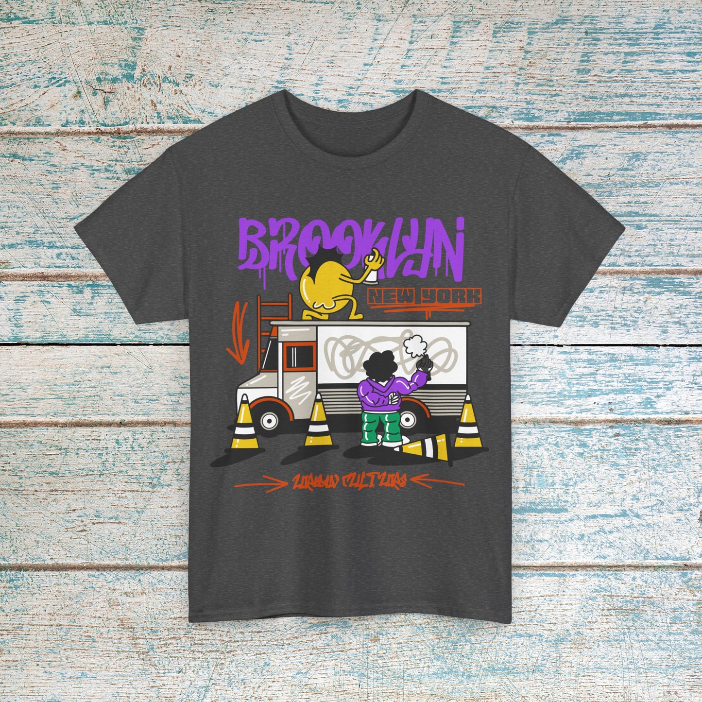 Brooklyn New York Graffiti T-Shirt Multi-Color Options Unisex Cotton Tee New York