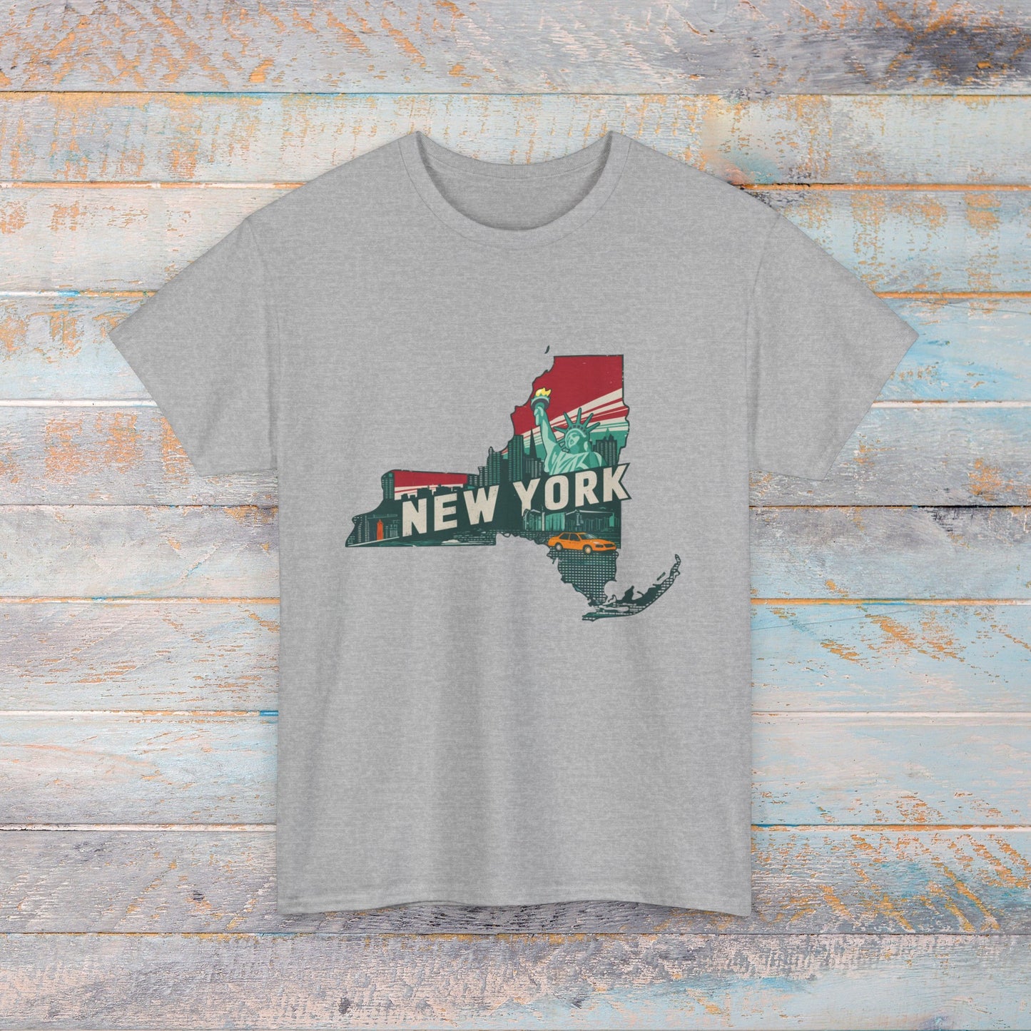 New York State T-Shirt Perfect NY Love or Souvenir Tee Unisex Cotton Tee