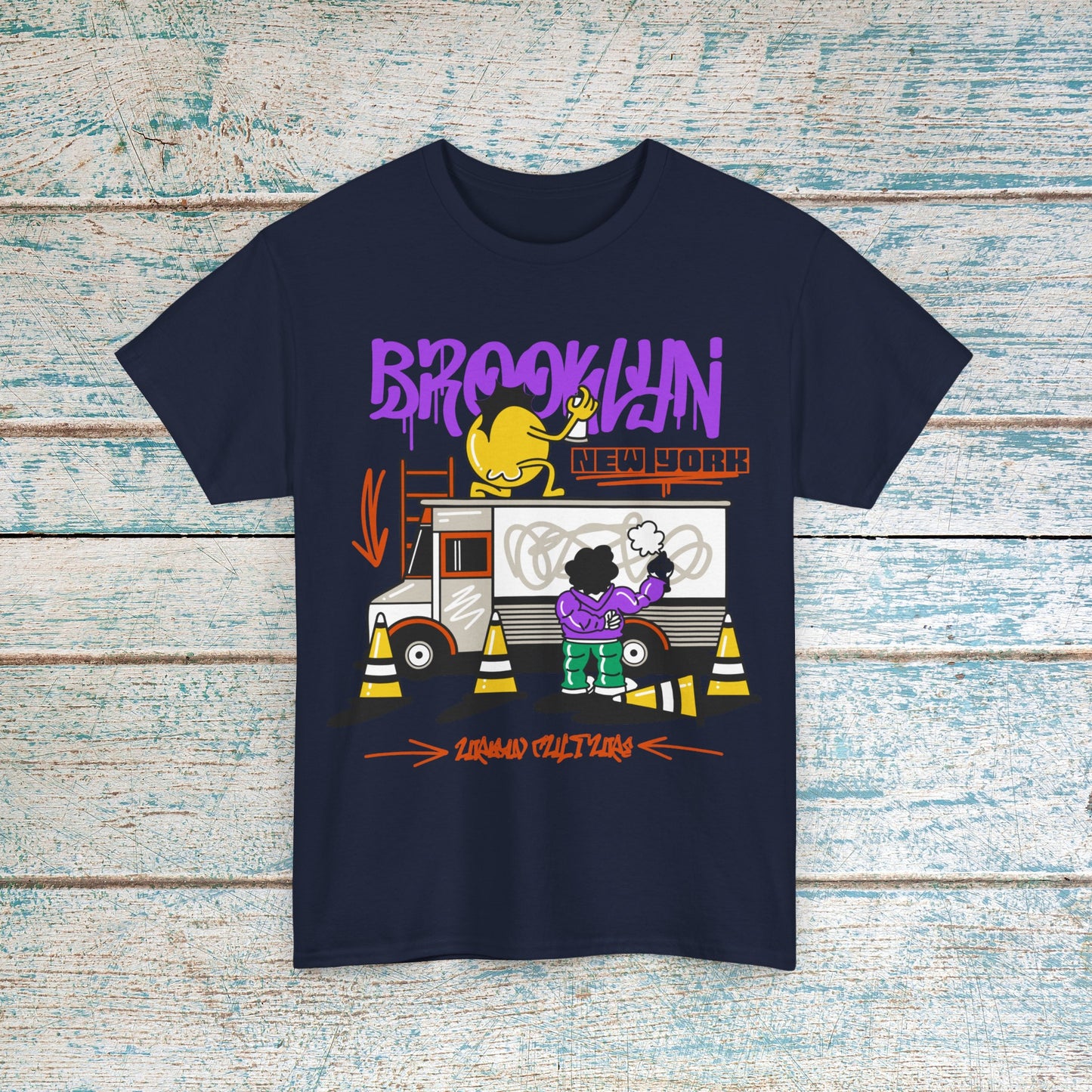 Brooklyn New York Graffiti T-Shirt Multi-Color Options Unisex Cotton Tee New York