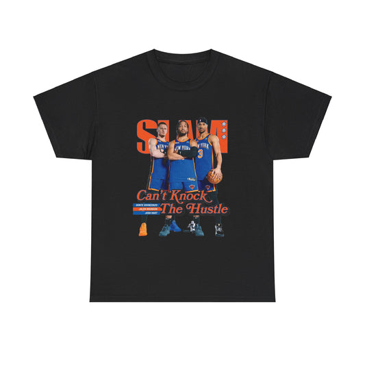 Orange Knicks Stars Trio - Jalen Brunson, Josh Hart, and Donte DiVincenzo Slam Magazine Cover T-Shirt