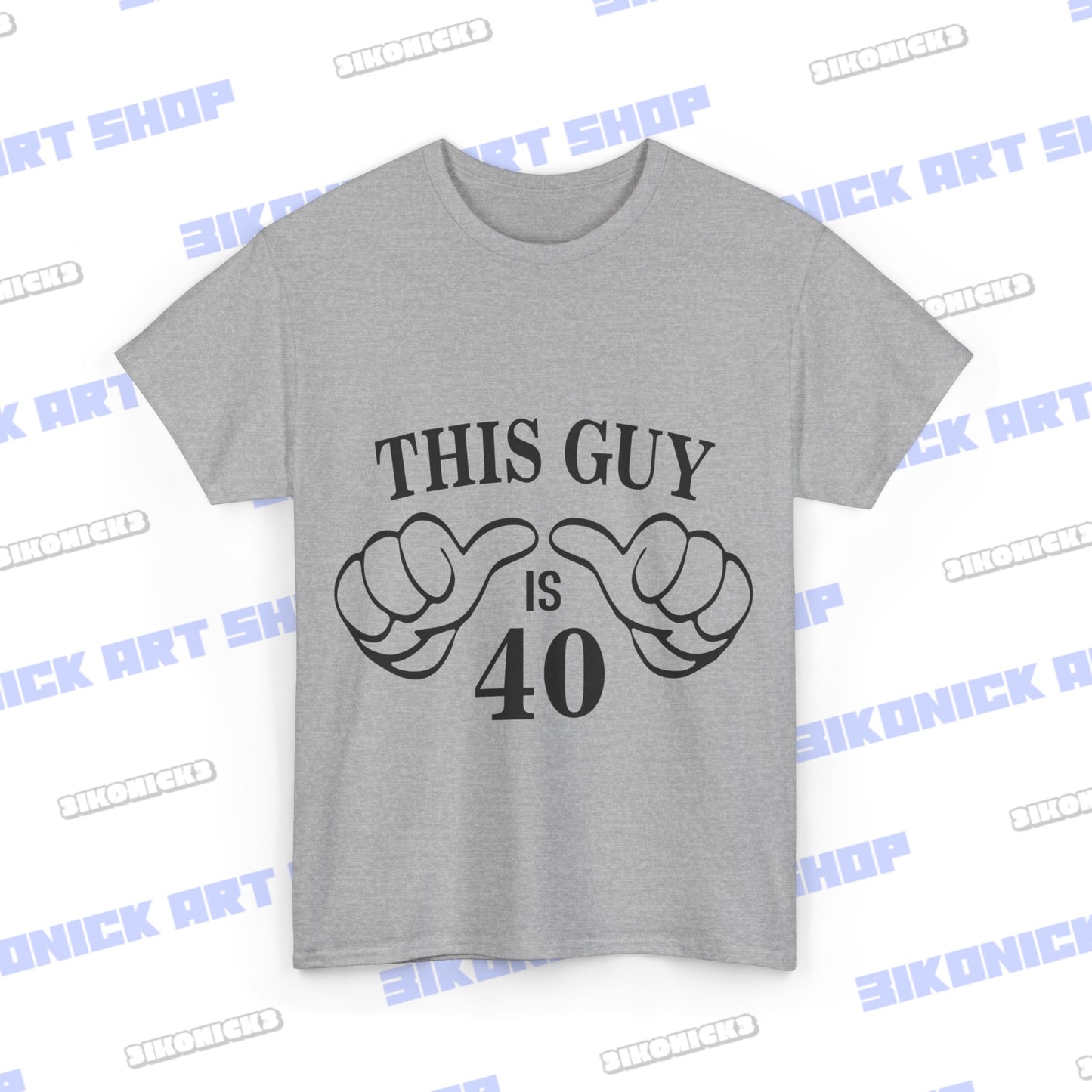 This Guy is 40" Happy Birthday T-Shirt | Exclusive Design Unisex Heavy Cotton Tee