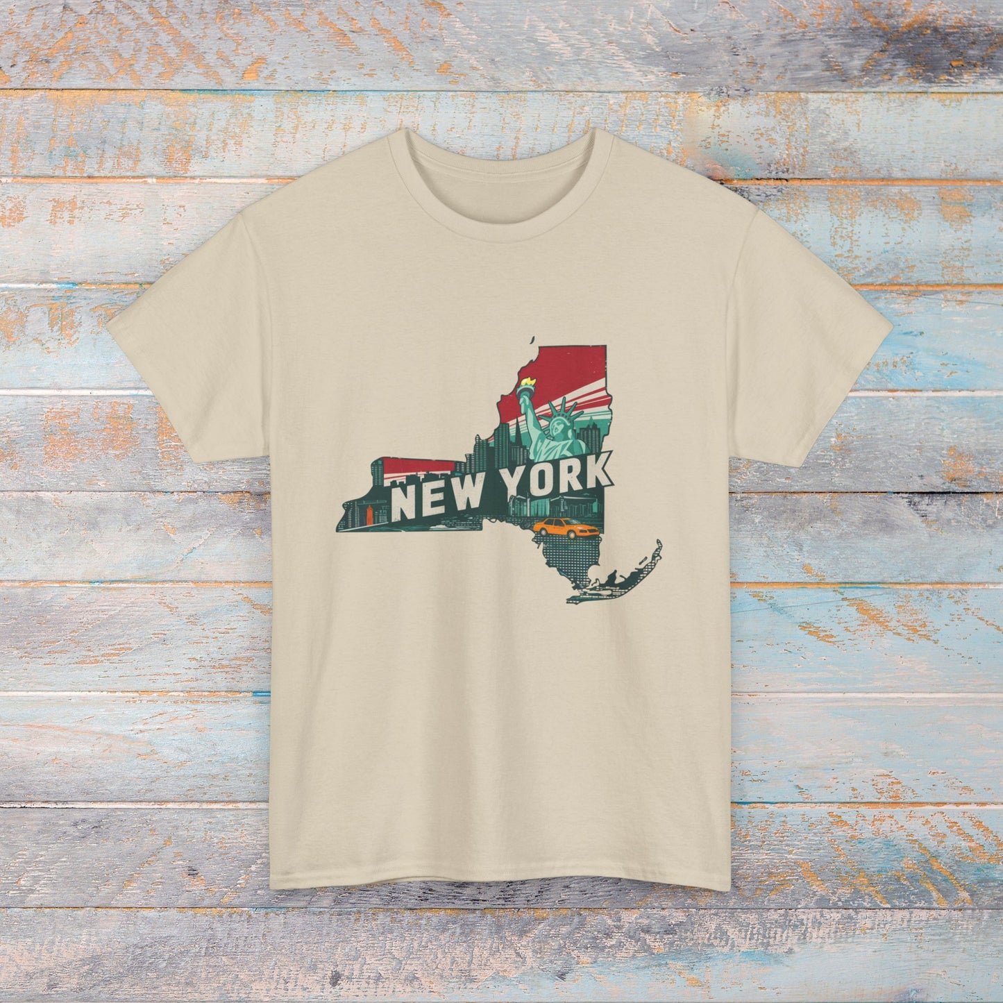 New York State T-Shirt Perfect NY Love or Souvenir Tee Unisex Cotton Tee