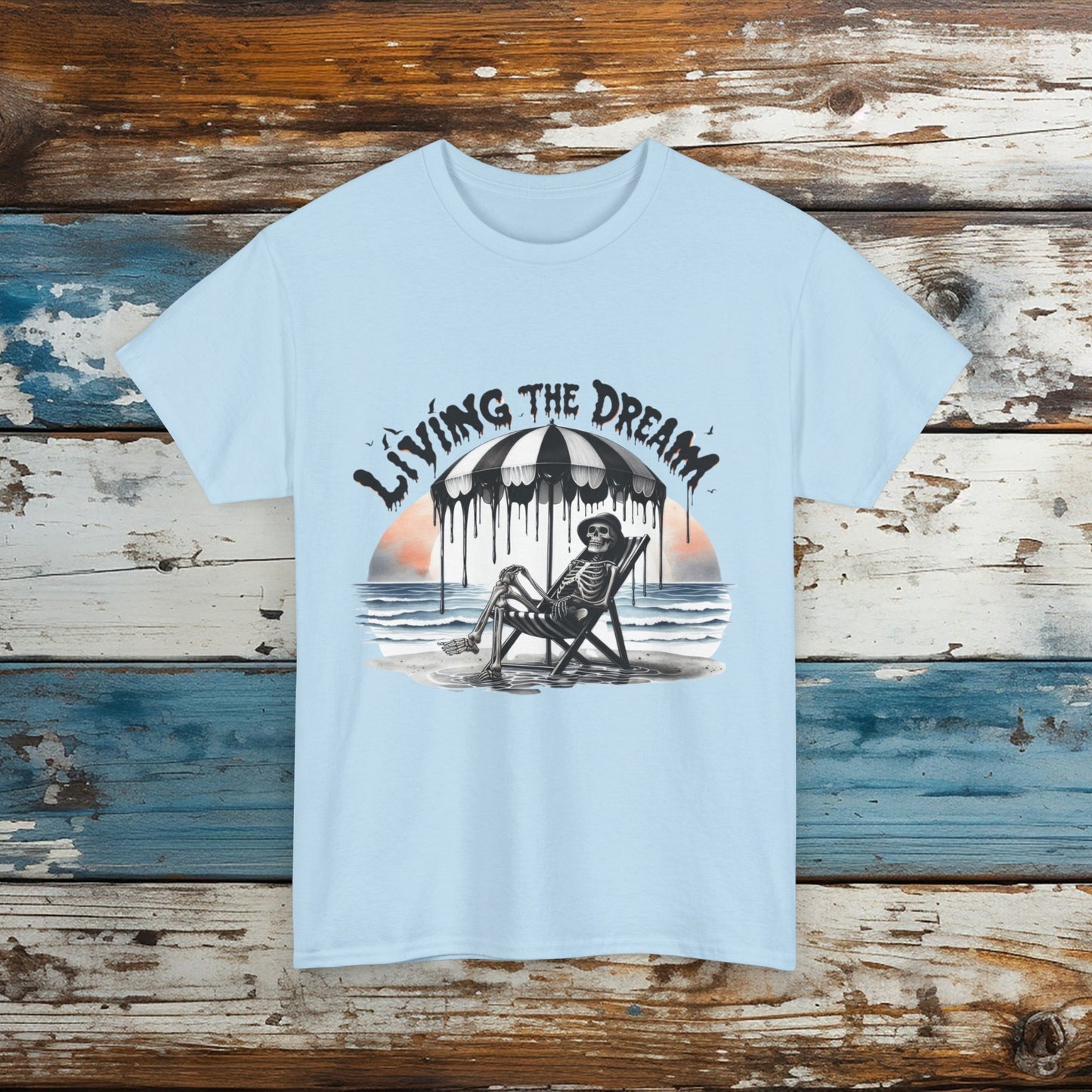 Livin' the dream skull comfort colors graphic tee | retro | boho hippie aesthetic