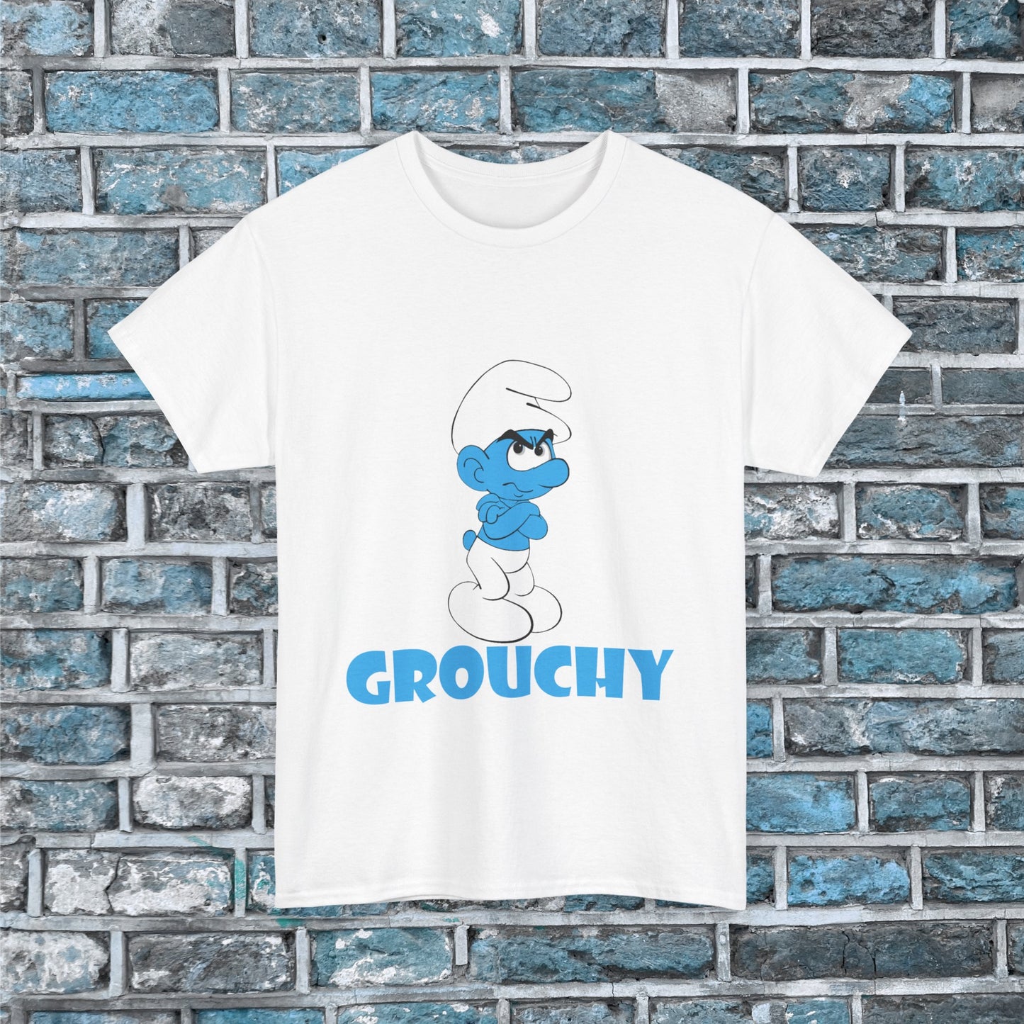 Grouchy Smurf T-Shirt Unisex Heavy Cotton Tee