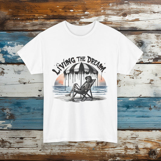 Livin' the dream skull comfort colors graphic tee | retro | boho hippie aesthetic