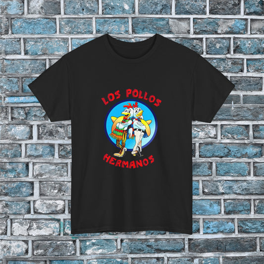 Los Pollos Hermanos 2 sided T-shirts Mens, Womens Better Call Saul Breaking Bad TV  shirts Unisex Heavy Cotton Tee