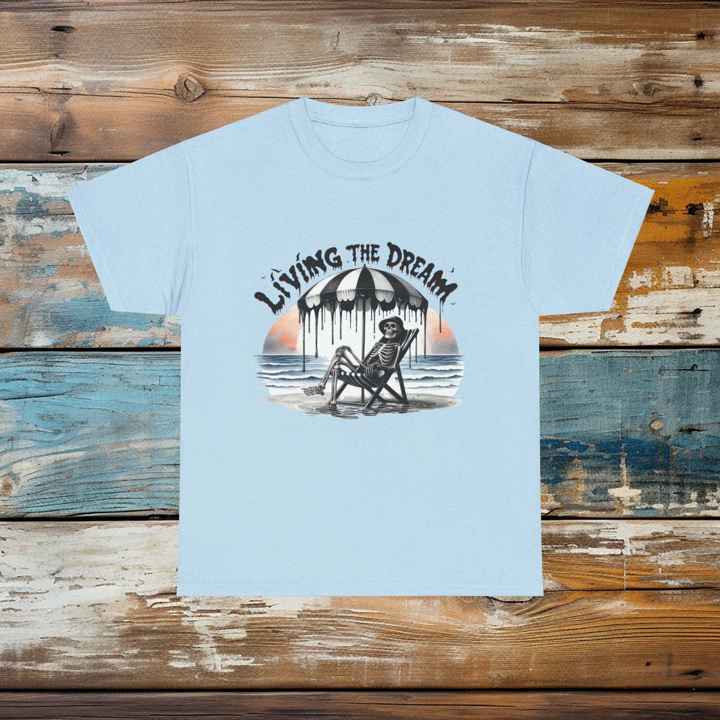 Livin' the dream skull comfort colors graphic tee | retro | boho hippie aesthetic