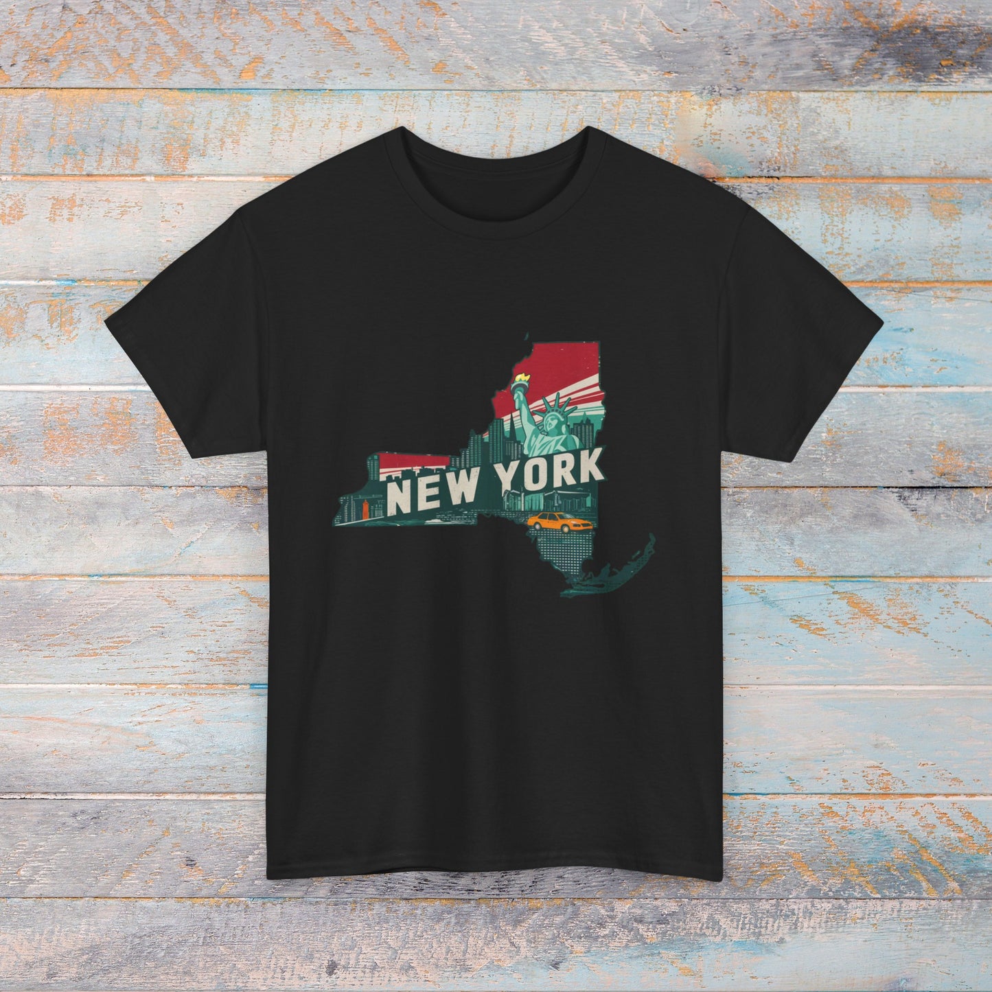 New York State T-Shirt Perfect NY Love or Souvenir Tee Unisex Cotton Tee