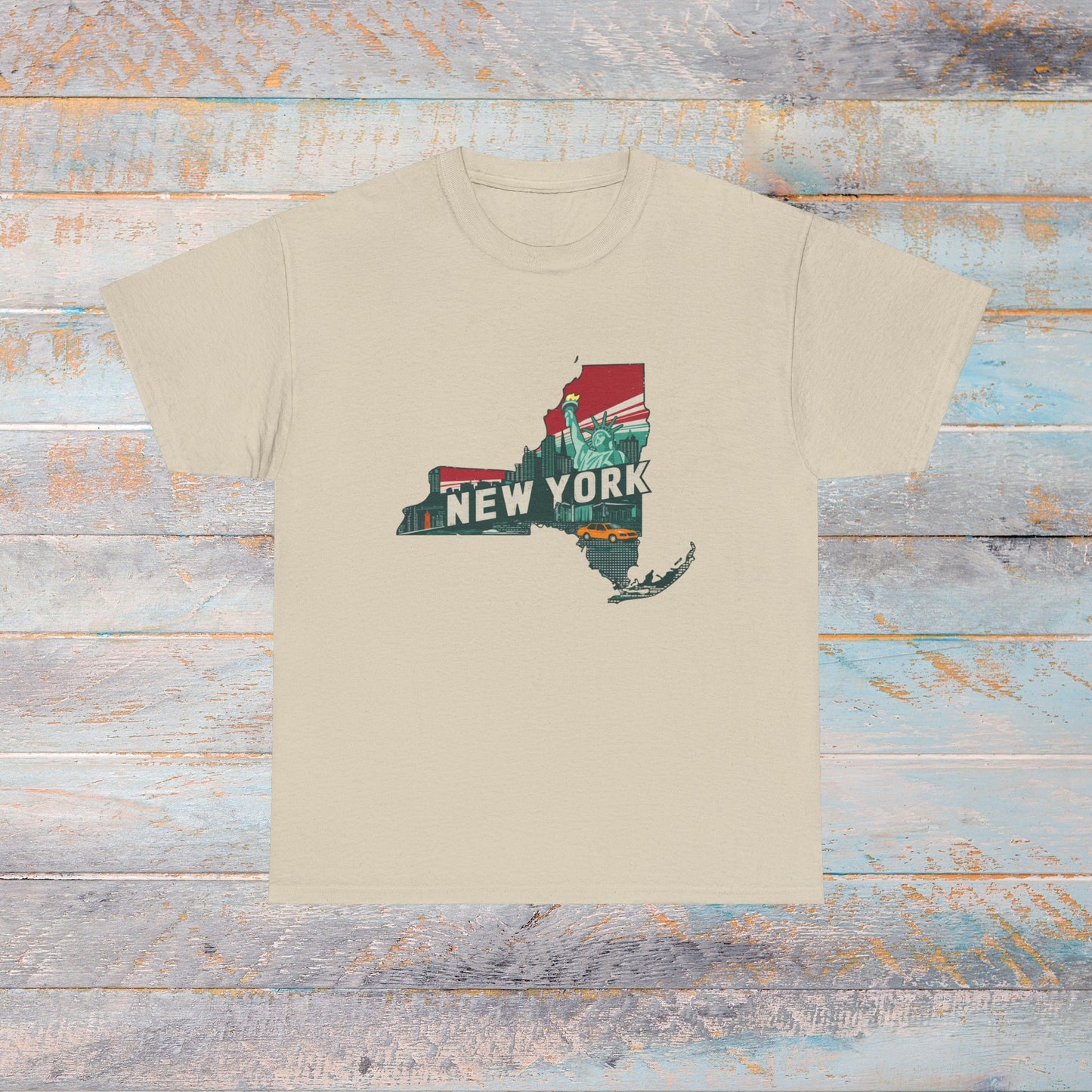 New York State T-Shirt Perfect NY Love or Souvenir Tee Unisex Cotton Tee