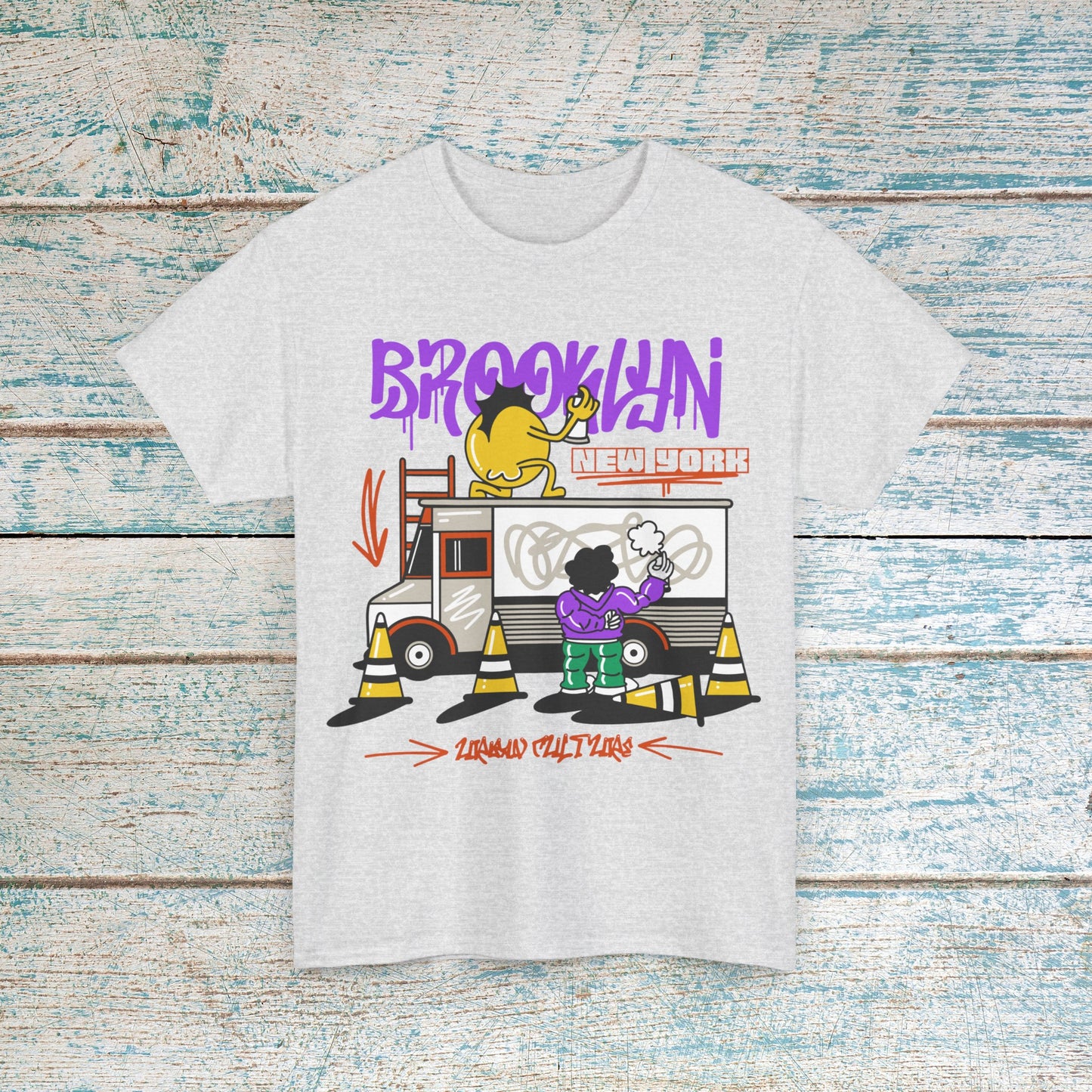 Brooklyn New York Graffiti T-Shirt Multi-Color Options Unisex Cotton Tee New York