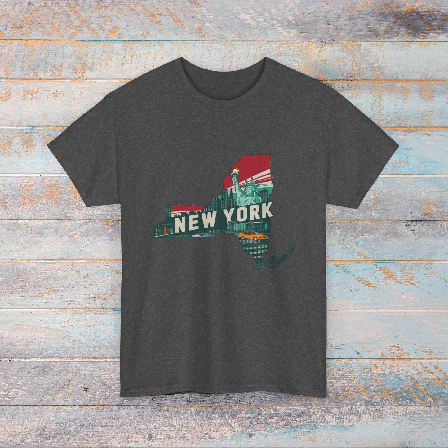 New York State T-Shirt Perfect NY Love or Souvenir Tee Unisex Cotton Tee