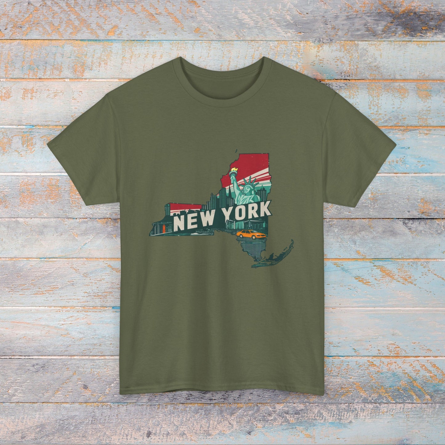 New York State T-Shirt Perfect NY Love or Souvenir Tee Unisex Cotton Tee