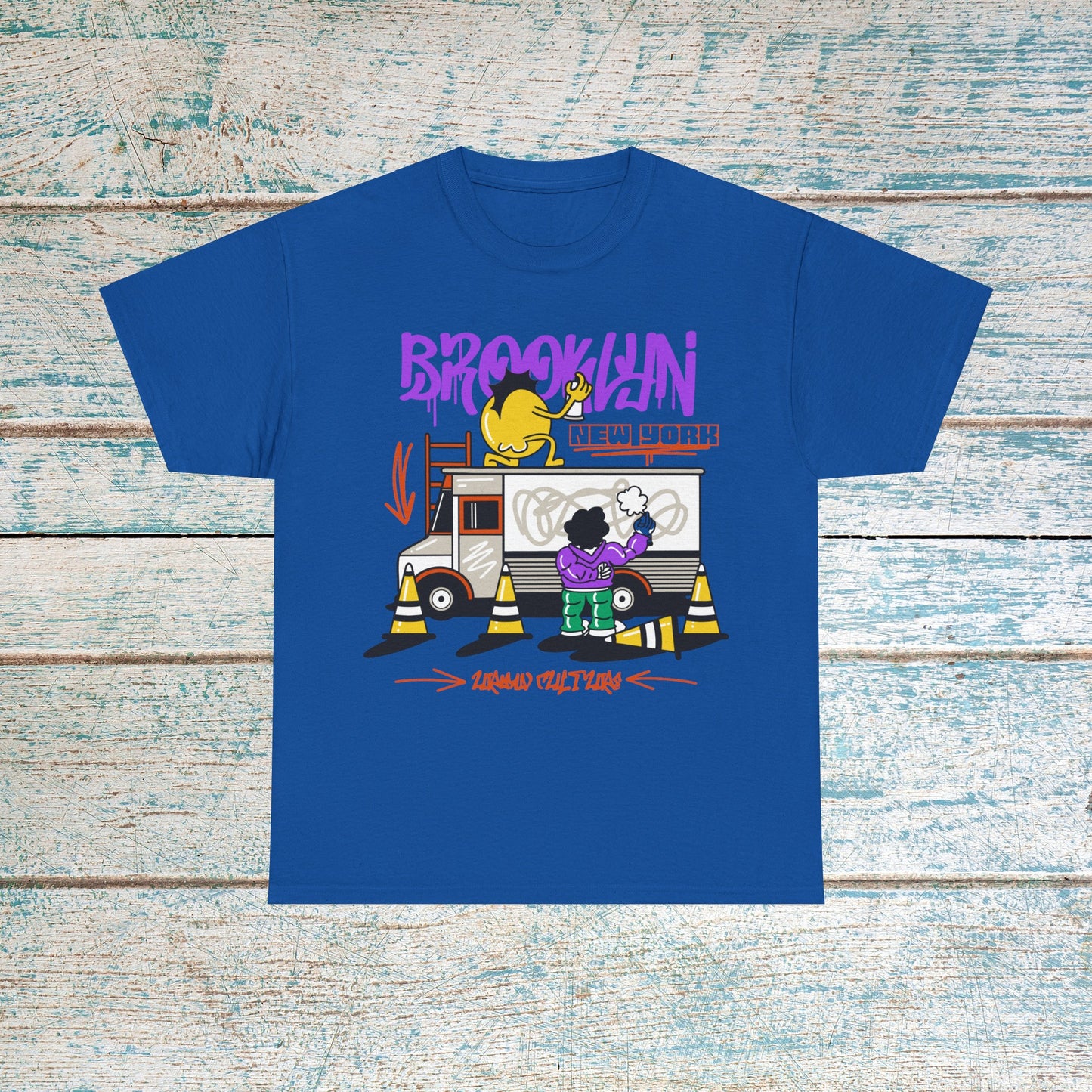 Brooklyn New York Graffiti T-Shirt Multi-Color Options Unisex Cotton Tee New York