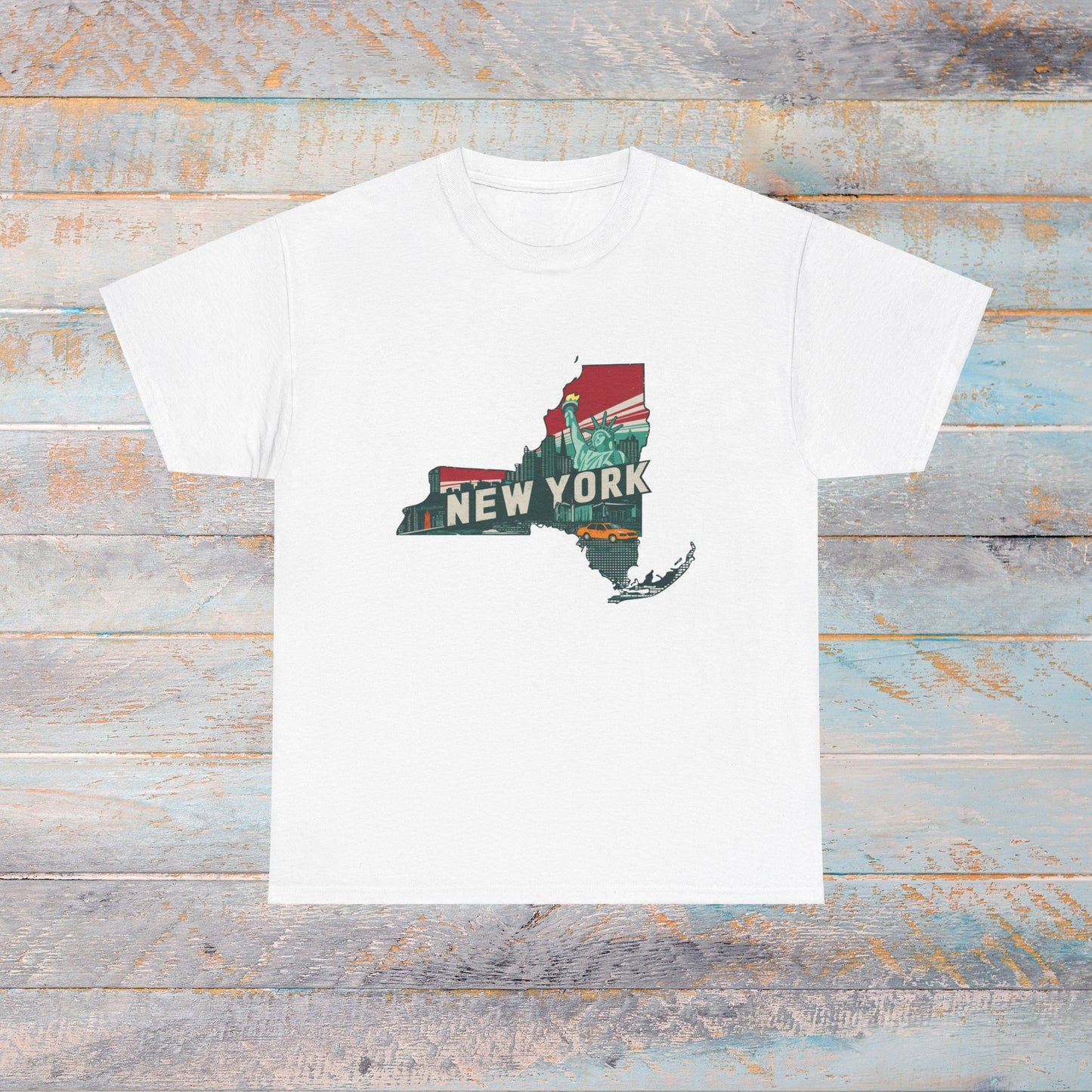 New York State T-Shirt Perfect NY Love or Souvenir Tee Unisex Cotton Tee