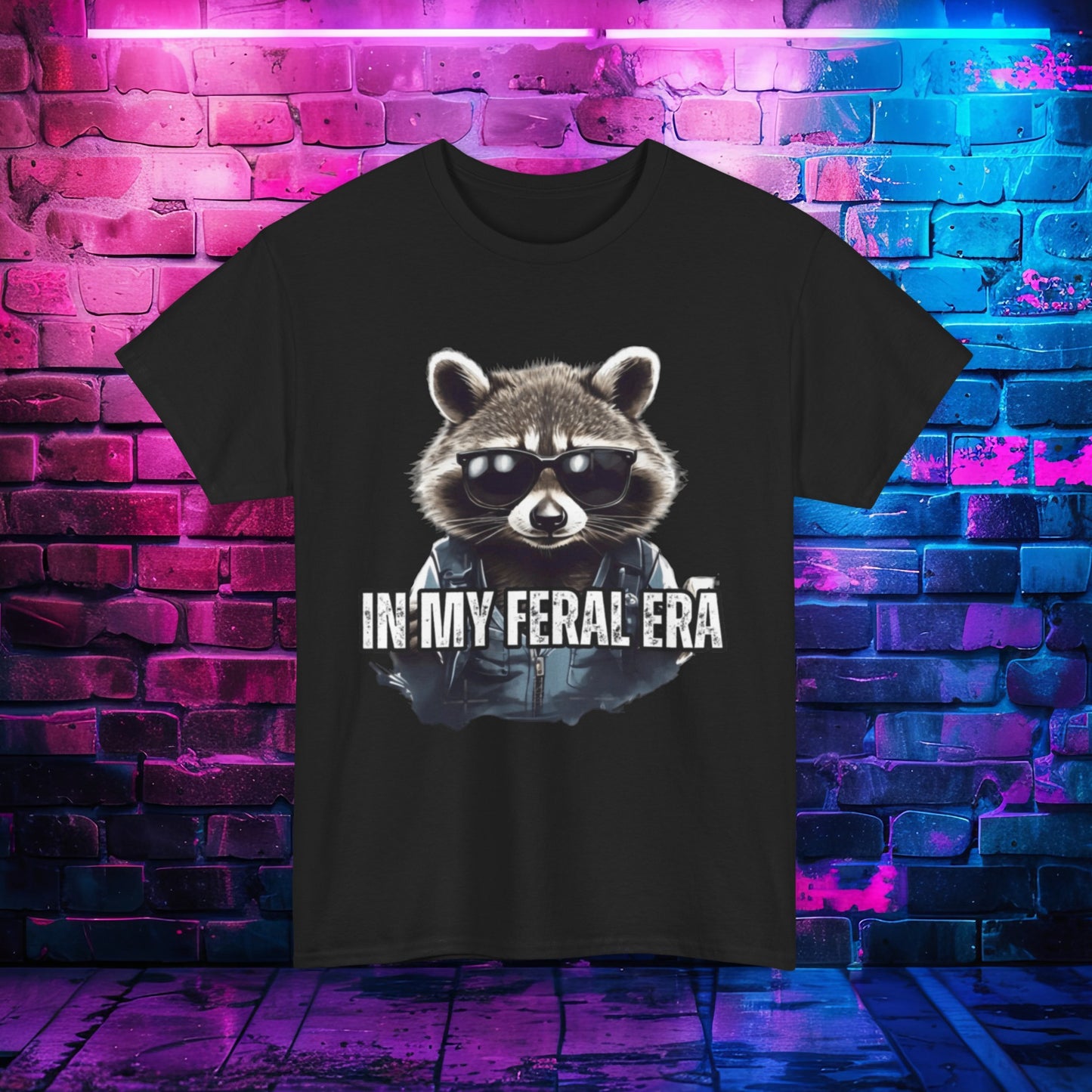 In My Feral Era Shirt for Men, Men's Raccoon Shirt, Funny Raccoon TShirt for Women or Men Unisex Heavy Cotton Tee