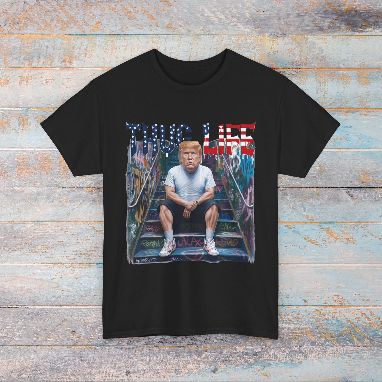 Donald Trump Thug Life MAGA 2024 President Trump Unisex Heavy Cotton Tee