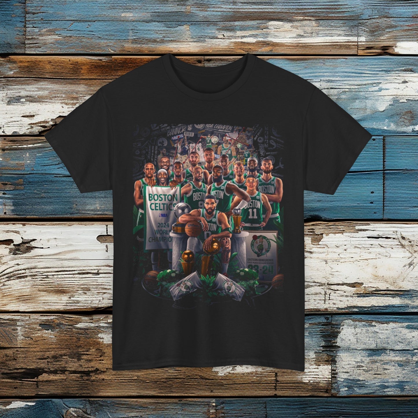 2024 Boston Celtics Team Championship T Shirt Unisex Heavy Cotton Tee