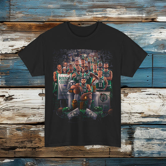 2024 Boston Celtics Team Championship T Shirt Unisex Heavy Cotton Tee