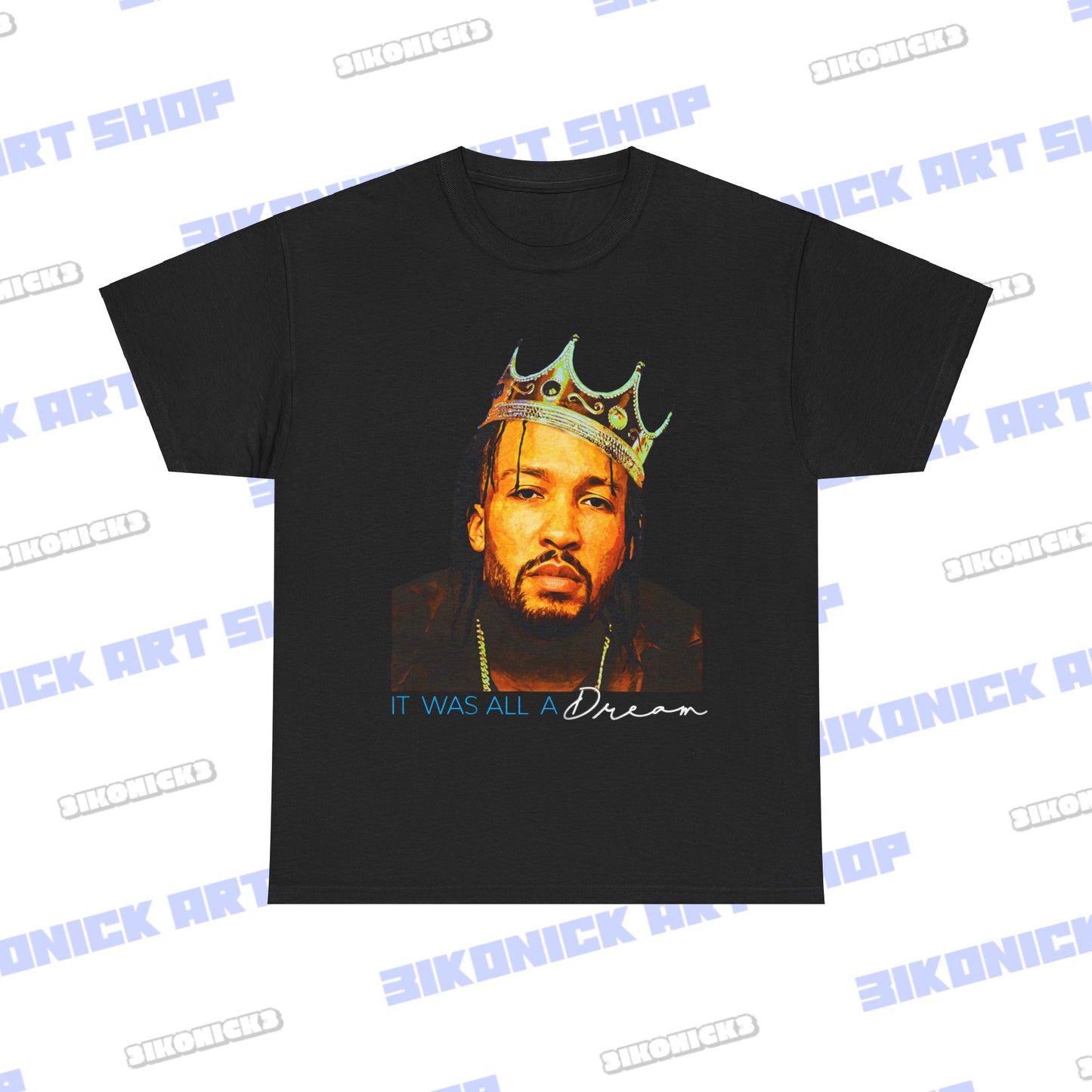 It Was All a Dream Jalen Brunson King of New York Crown Notorious Big Style T shirt Tee Unisex  Cotton New York Knicks Black Tee Limited