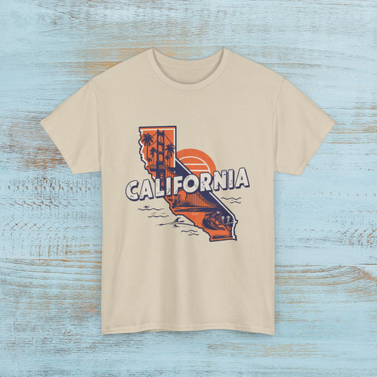 California State T-Shirt l Perfect Cali Love or Souvenir Tee Unisex Cotton