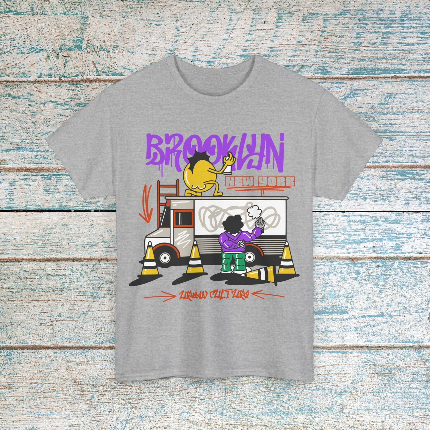 Brooklyn New York Graffiti T-Shirt Multi-Color Options Unisex Cotton Tee New York