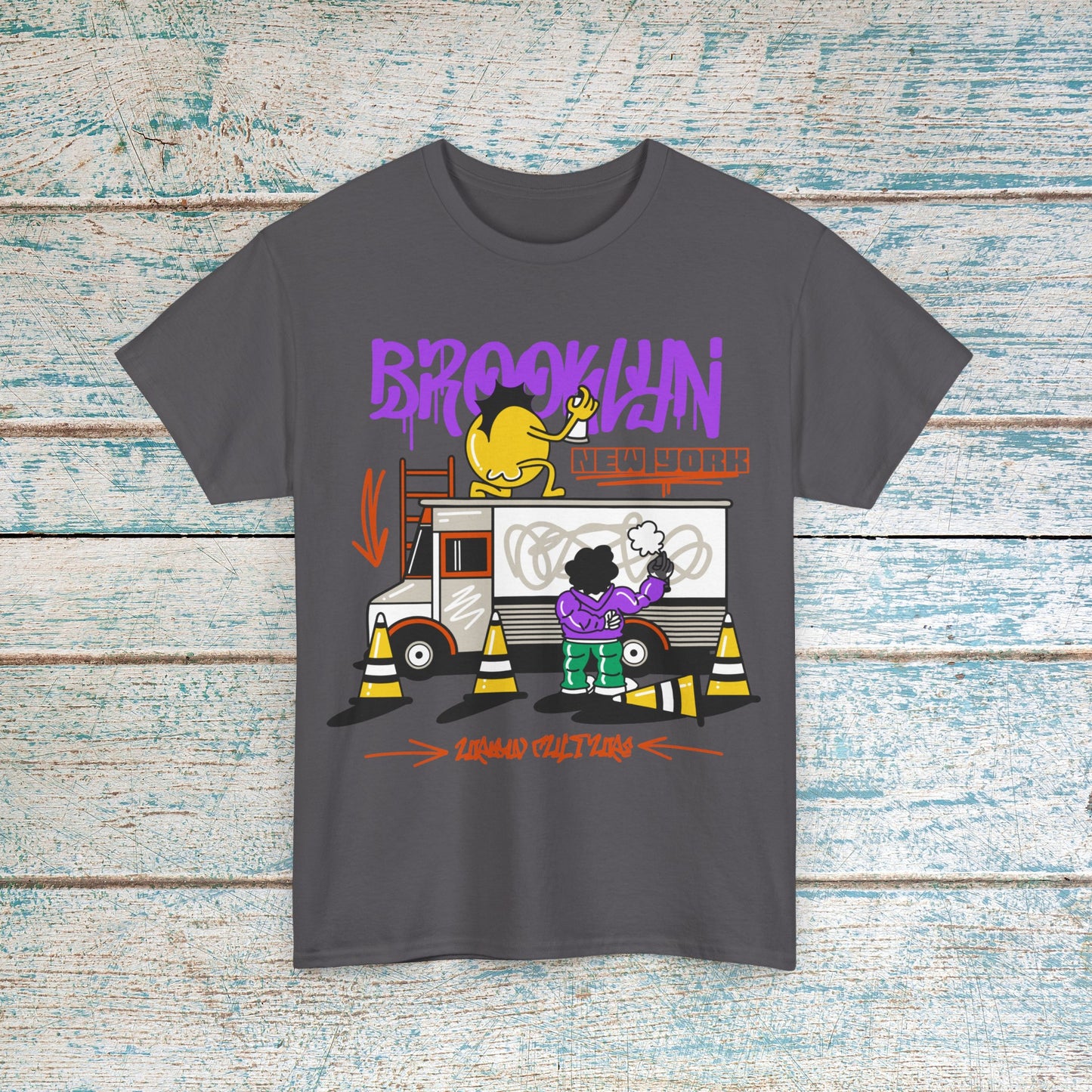 Brooklyn New York Graffiti T-Shirt Multi-Color Options Unisex Cotton Tee New York