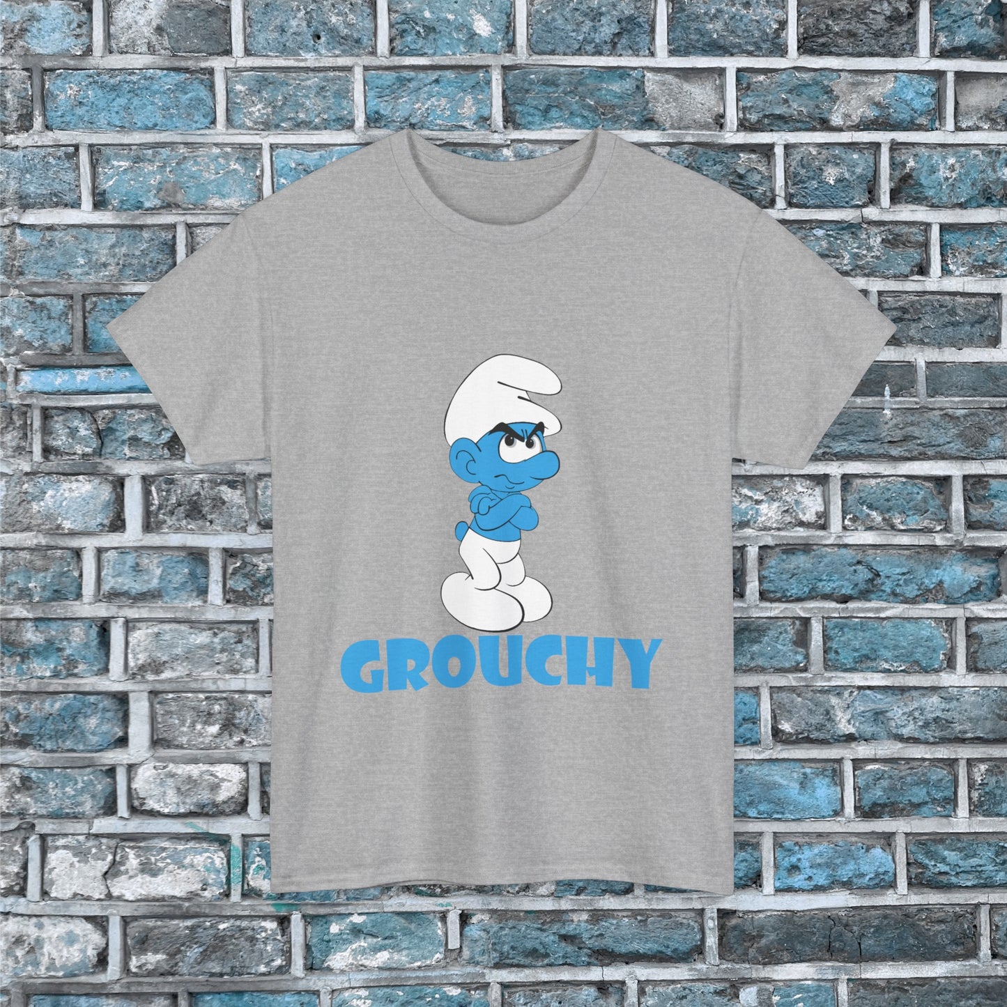 Grouchy Smurf T-Shirt Unisex Heavy Cotton Tee