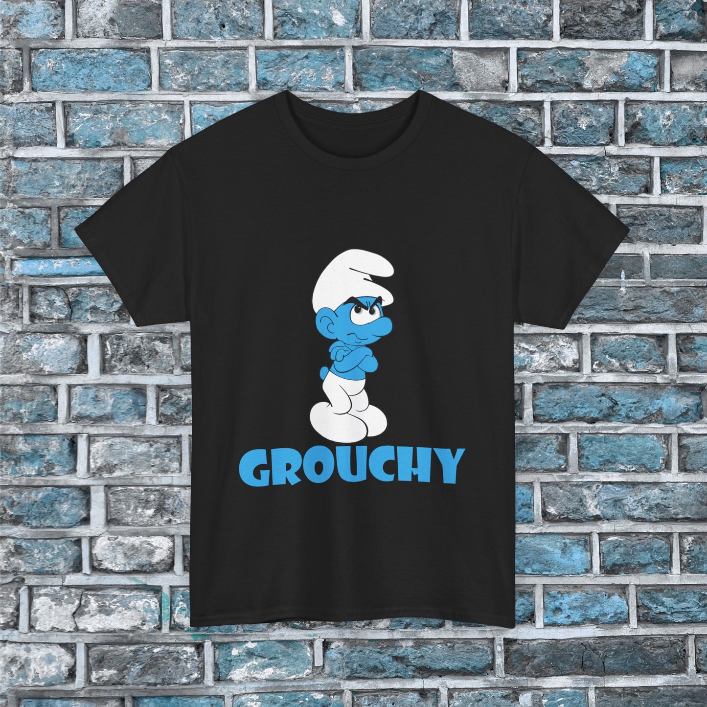 Grouchy Smurf T-Shirt Unisex Heavy Cotton Tee