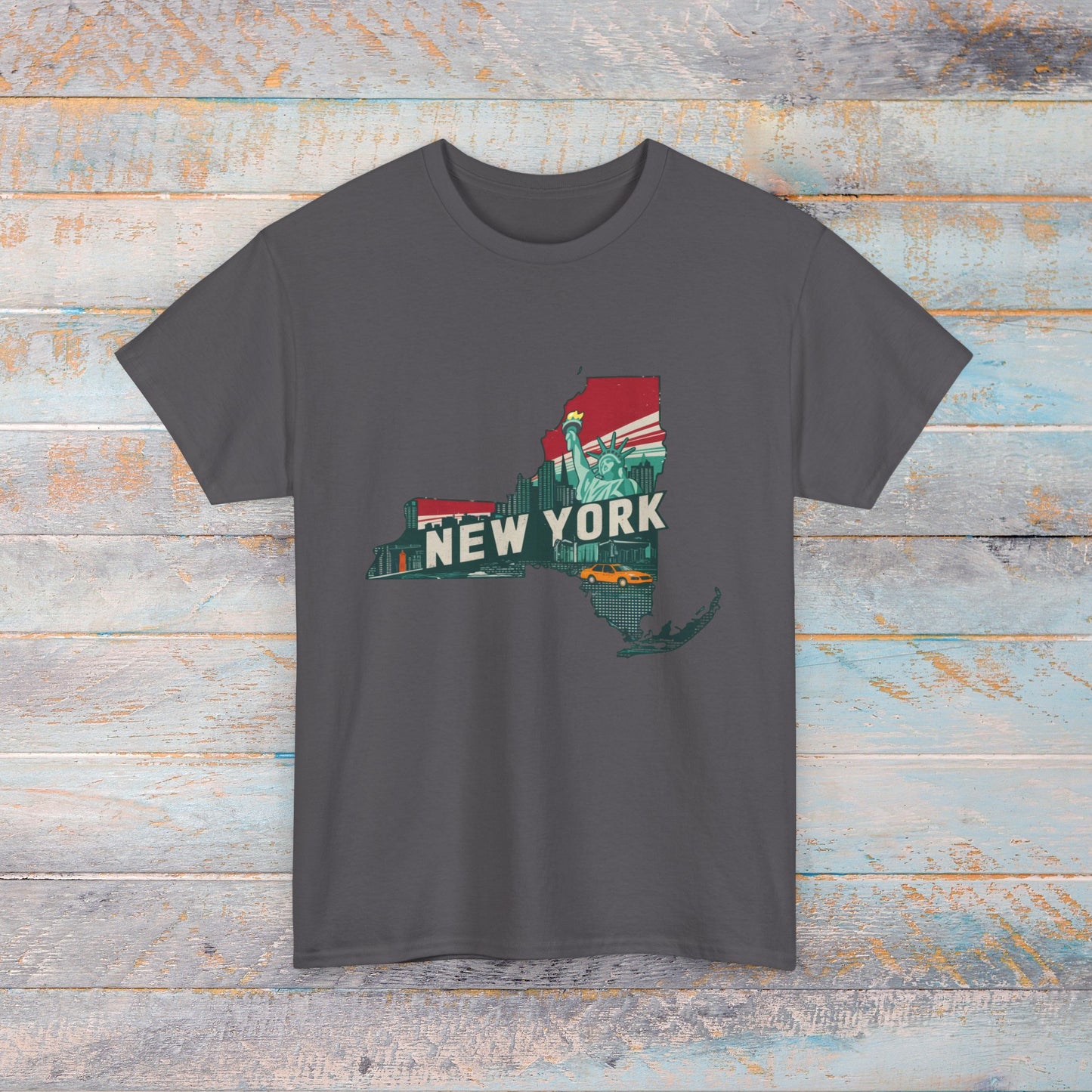 New York State T-Shirt Perfect NY Love or Souvenir Tee Unisex Cotton Tee