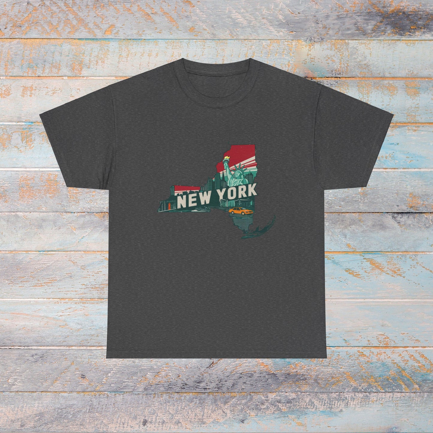 New York State T-Shirt Perfect NY Love or Souvenir Tee Unisex Cotton Tee