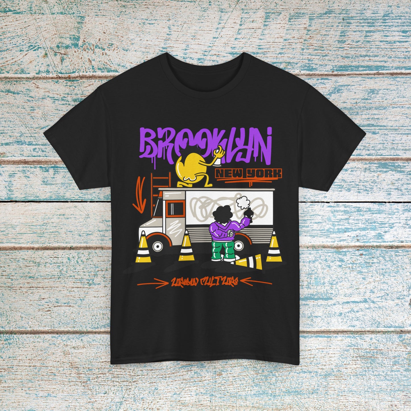 Brooklyn New York Graffiti T-Shirt Multi-Color Options Unisex Cotton Tee New York