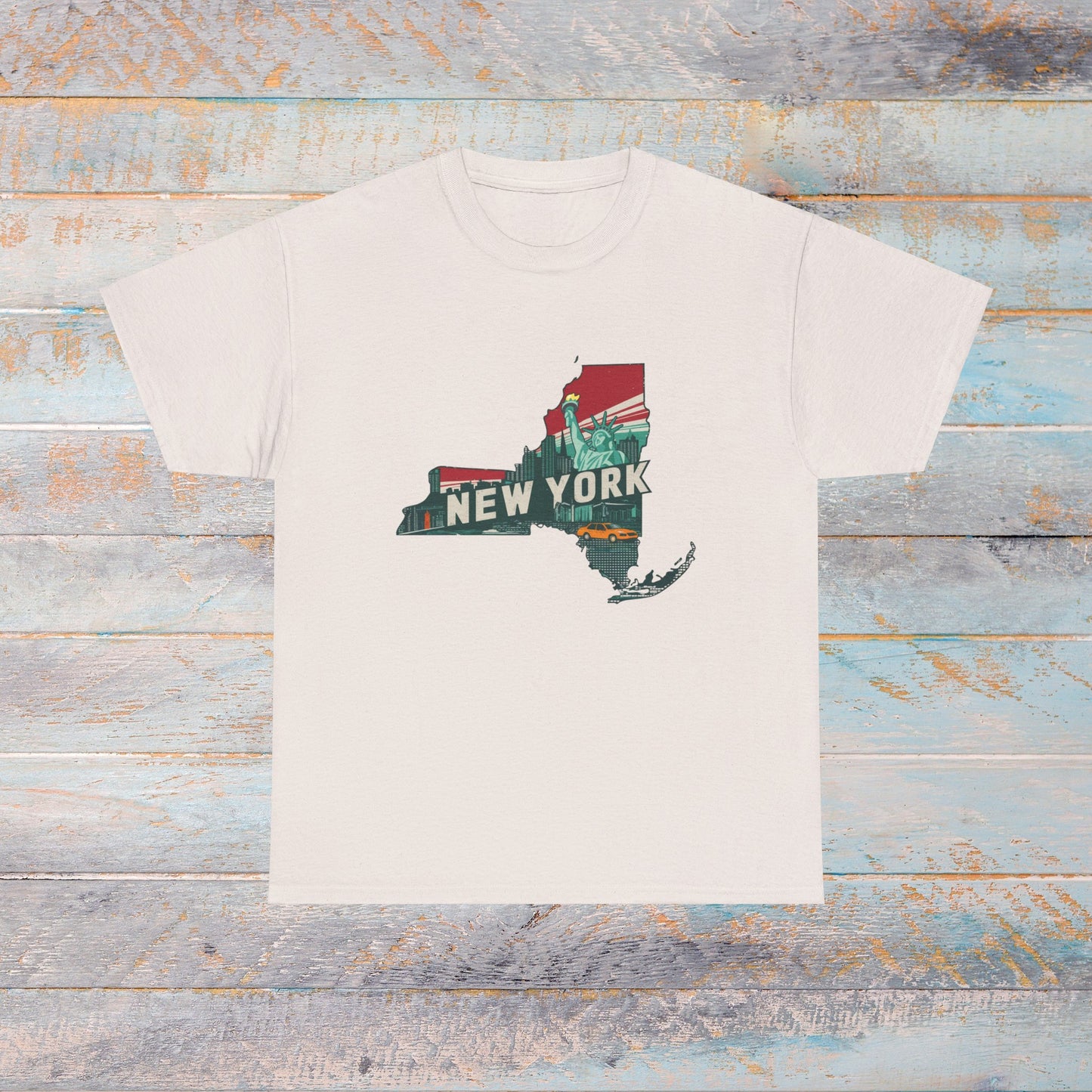 New York State T-Shirt Perfect NY Love or Souvenir Tee Unisex Cotton Tee